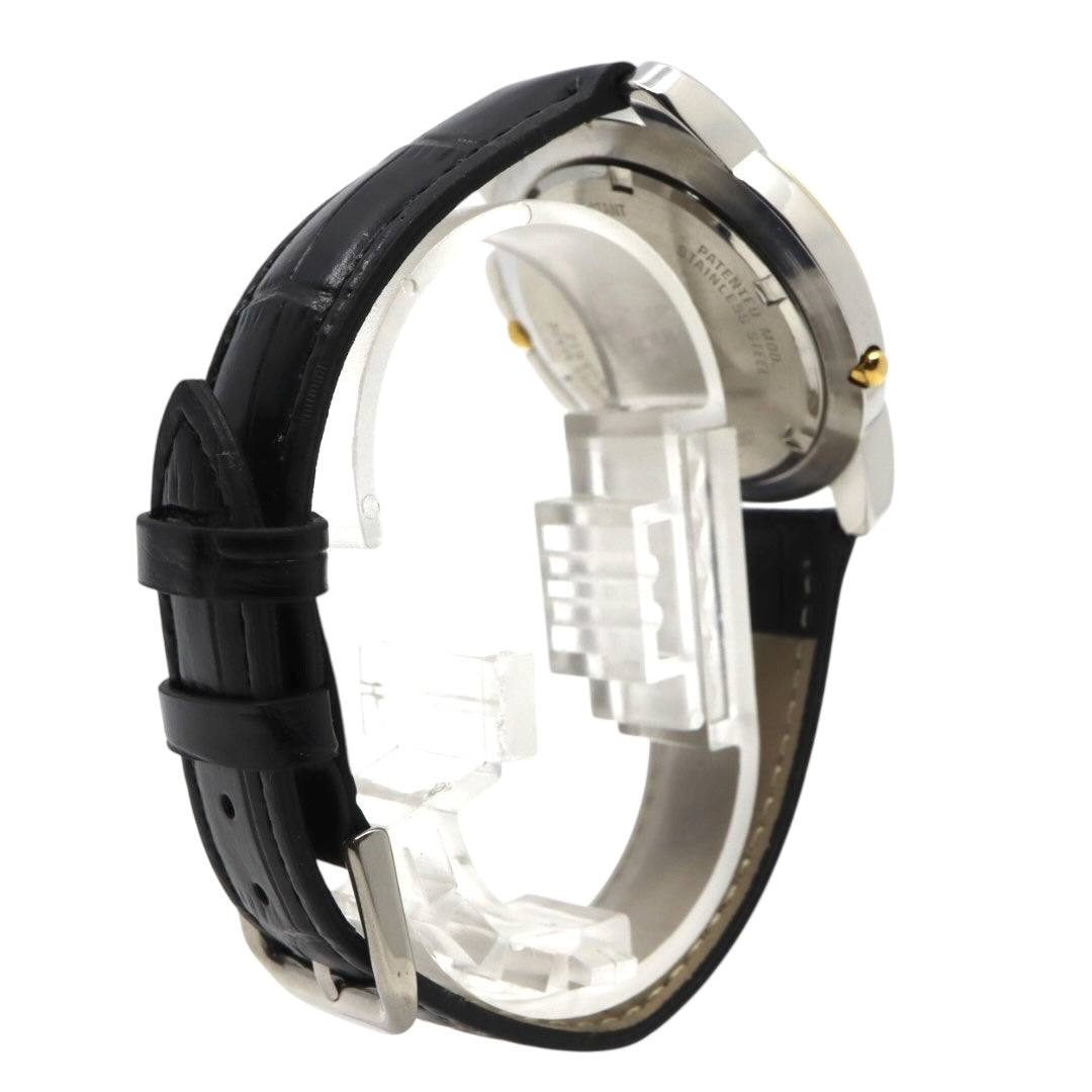 美品 電池交換済 新品ベルト セクター SECTOR ADV1000 腕時計 メンズウォッチ クロノグラフ タキメーター クォーツ ブラック文字盤 シルバー ゴールド ステンレス レザーベルト アナログ スポーツウォッチ 稼働品 G3