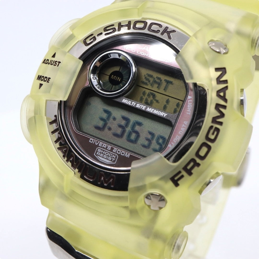 【未使用級 美品】カシオ G-SHOCK フロッグマン DW-9900WC W.C.C.S. 世界サンゴ礁保護協会モデル 腕時計 メンズ チタン イエロー スケルトン デジタル ダイバーズウォッチ 200M防水 希少 レア 稼働品 G7