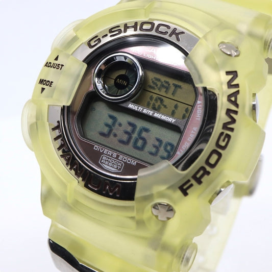 【未使用級 美品】カシオ G-SHOCK フロッグマン DW-9900WC W.C.C.S. 世界サンゴ礁保護協会モデル 腕時計 メンズ チタン イエロー スケルトン デジタル ダイバーズウォッチ 200M防水 希少 レア 稼働品 G7