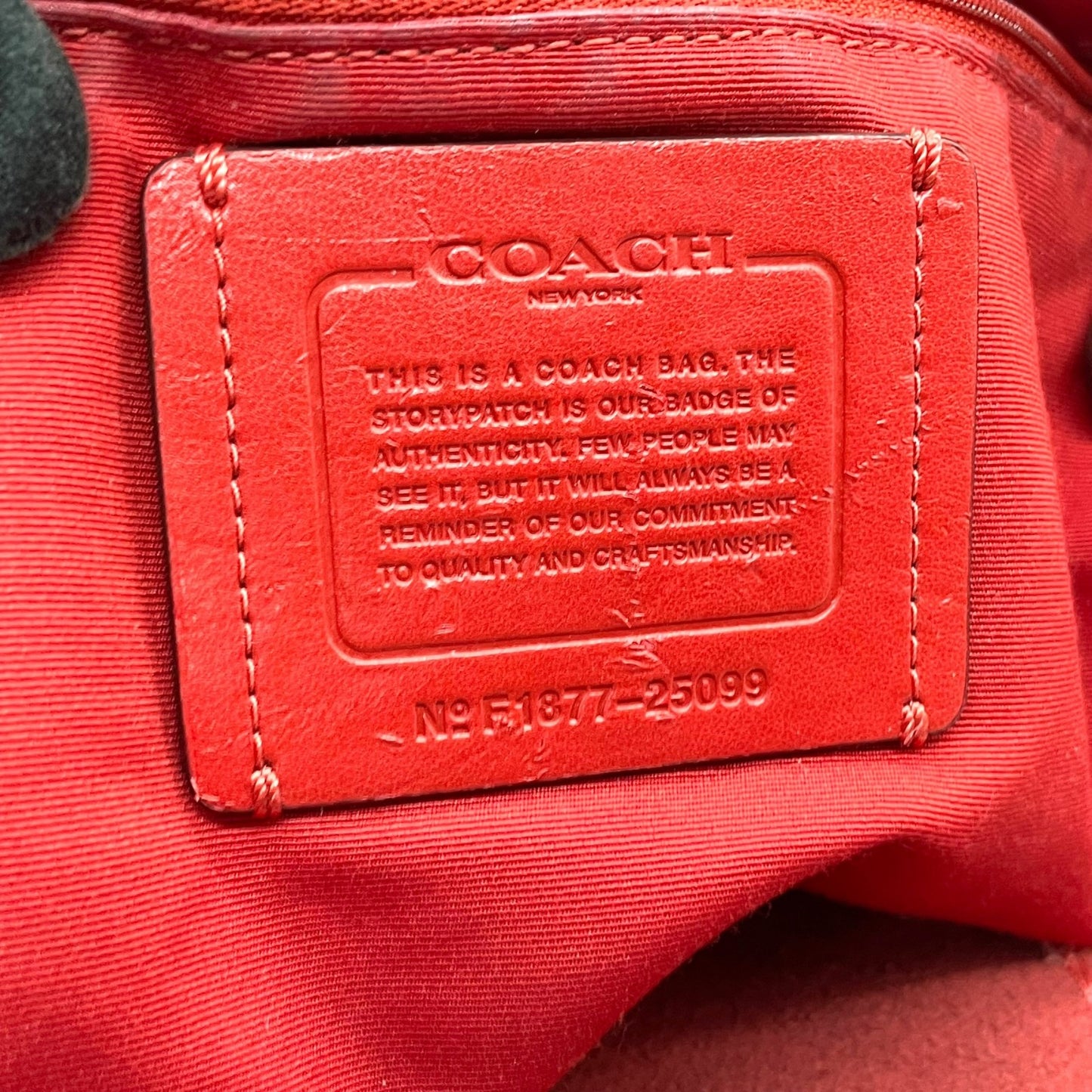 COACH コーチ トートバッグ 赤 レッド レザー ゴールド金具 肩掛け可 A4収納可 25099 ロゴ 馬車柄 レディース U11