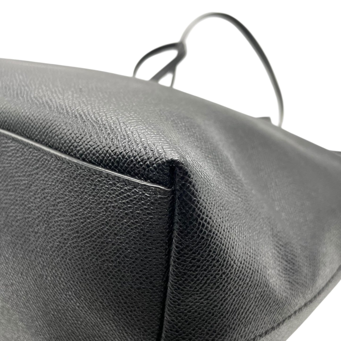 美品 COACH コーチ シティ トートバッグ ブラック 黒 PVC ロゴ ゴールド金具 肩掛け可 A4収納可 大容量 ビジネストート 通勤 レディース E8