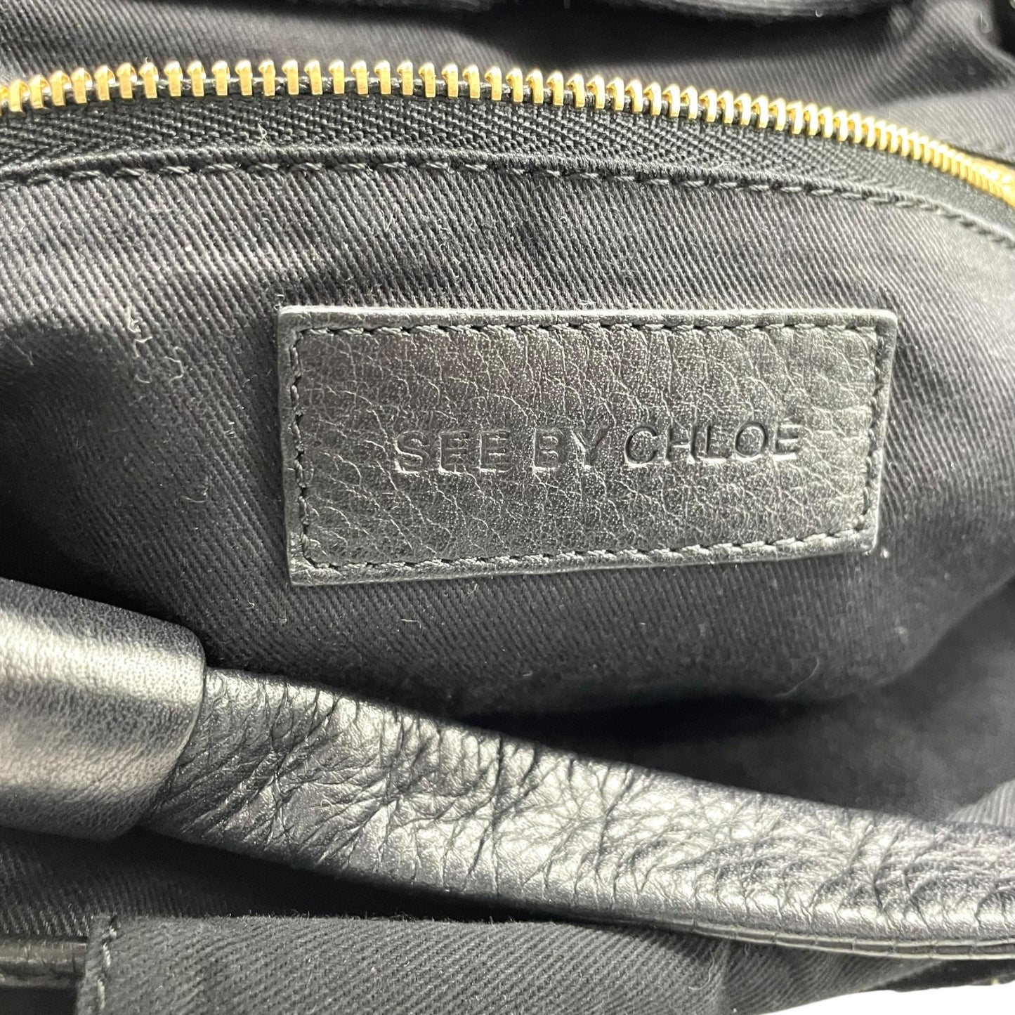 SEE BY CHLOE シーバイクロエ ショルダーバッグ 白 アイボリー 黒 ブラック レオパード ヒョウ柄 キャンバス レザー ゴールド金具 タッセル 斜め掛け可 レディース E5