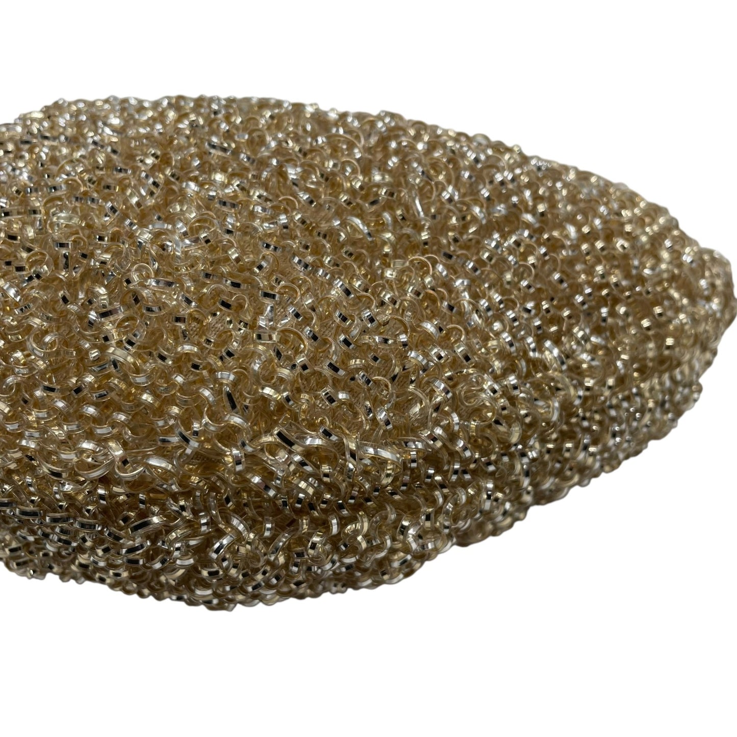 美品 アンテプリマ ANTEPRIMA ワイヤーバッグ ハンドバッグ チェーンストラップ ゴールド ベージュ 半月型 ハーフムーン 手提げ レディース E6