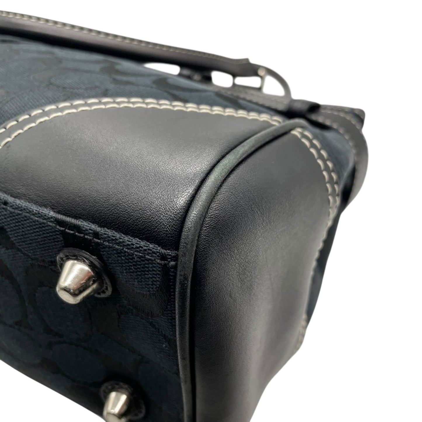 コーチ COACH トートバッグ シグネチャーF08K07 黒 ブラック 紺 ネイビー ジャガード レザー ホースビット A4対応 通勤 通学 U12