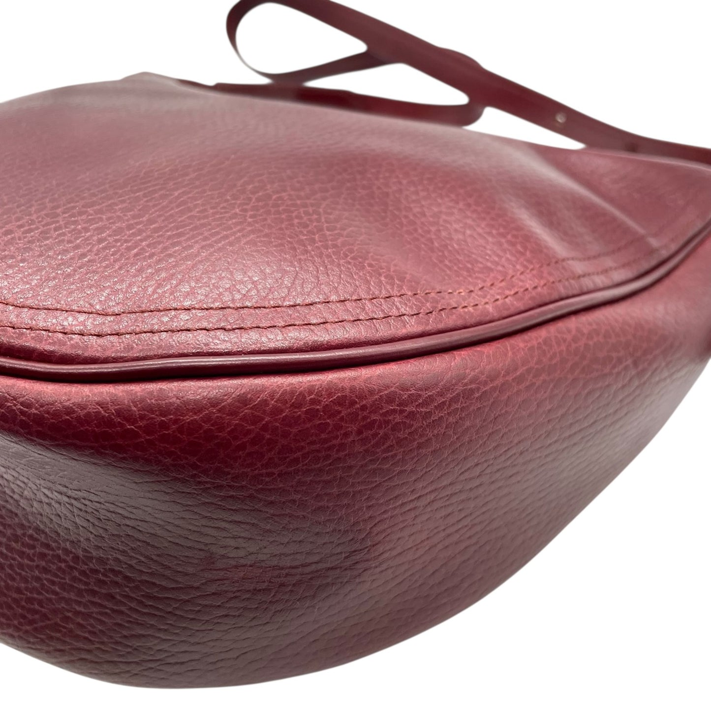 美品 カルティエ Cartier マストライン ショルダーバッグ ワンショルダー 赤 ボルドー ワインレッド レザー ゴールド金具 トリニティ 2Cモチーフ 肩掛け可 斜め掛け可 レディース B4