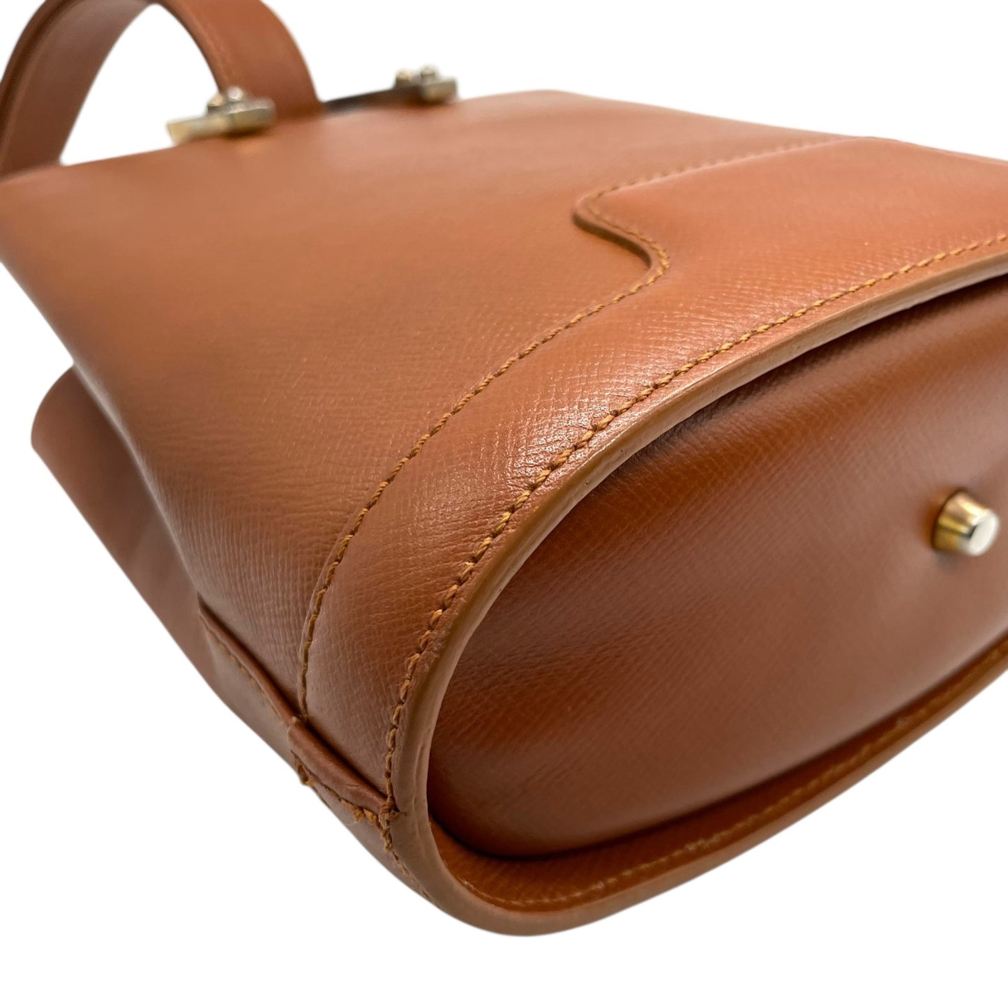 Valextra ヴァレクストラ ヴィンテージ レザー ショルダーバッグ クロスボディ ブラウン ゴールド金具 イタリア製 レディース K5