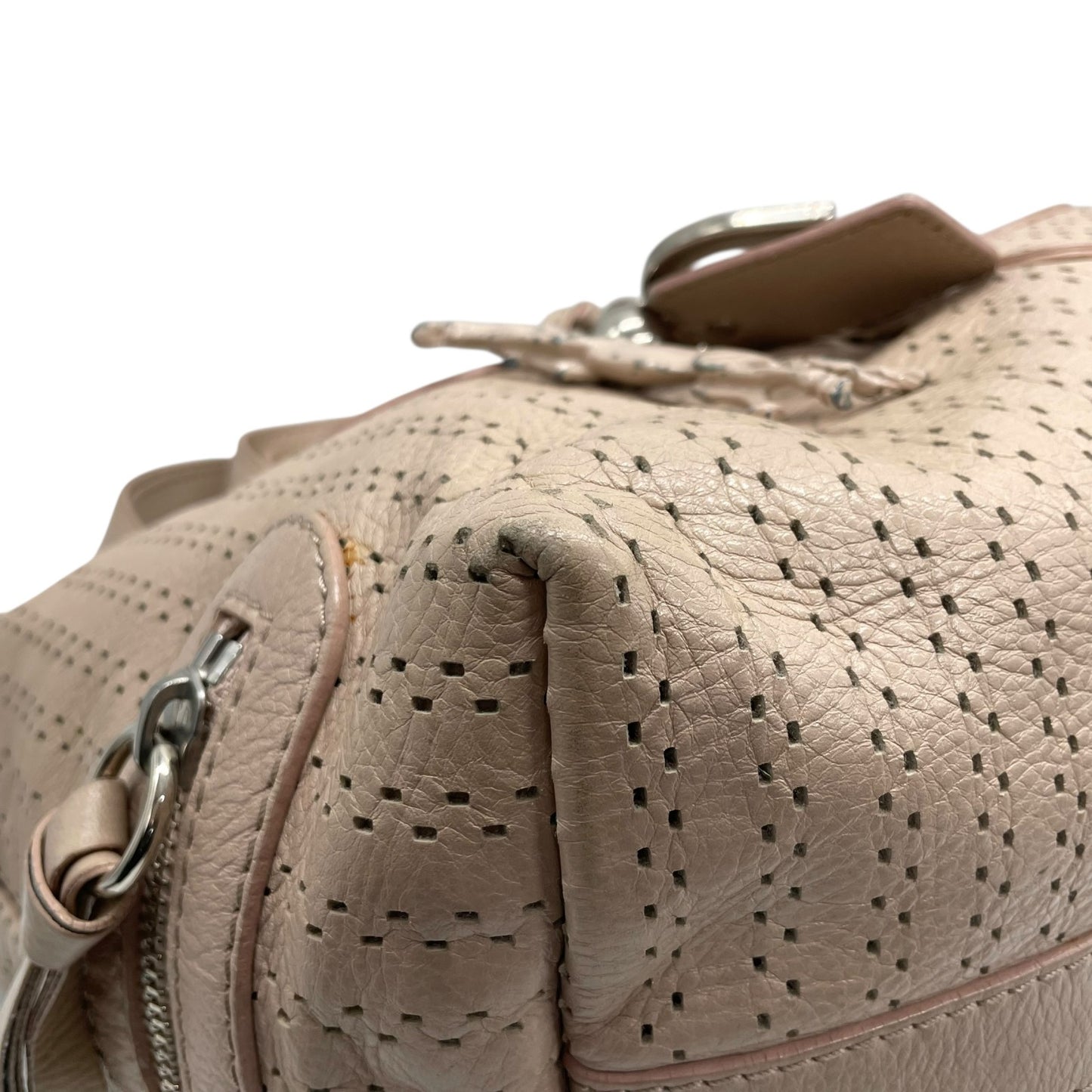 Chloé クロエ ケララ トートバッグ レザー Y2K vintage archive 00s パンチング ヌードカラー シルバーハードウェア 大容量 キャリーオール レディース U10