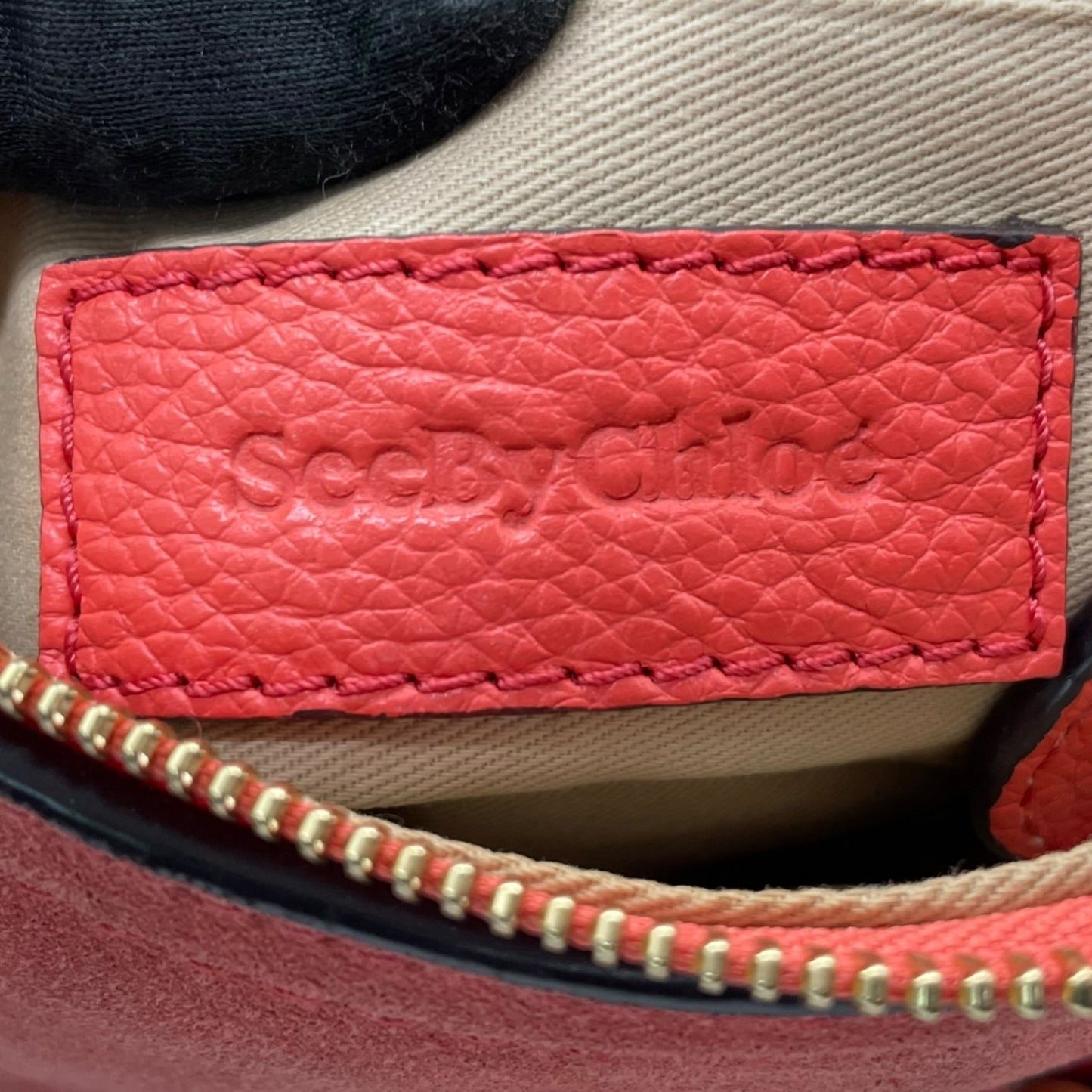 美品 シーバイクロエ ２WAY ハンドバッグ ショルダー ジョアンミニ スウェード レザー ピンク レディース フラップ K7