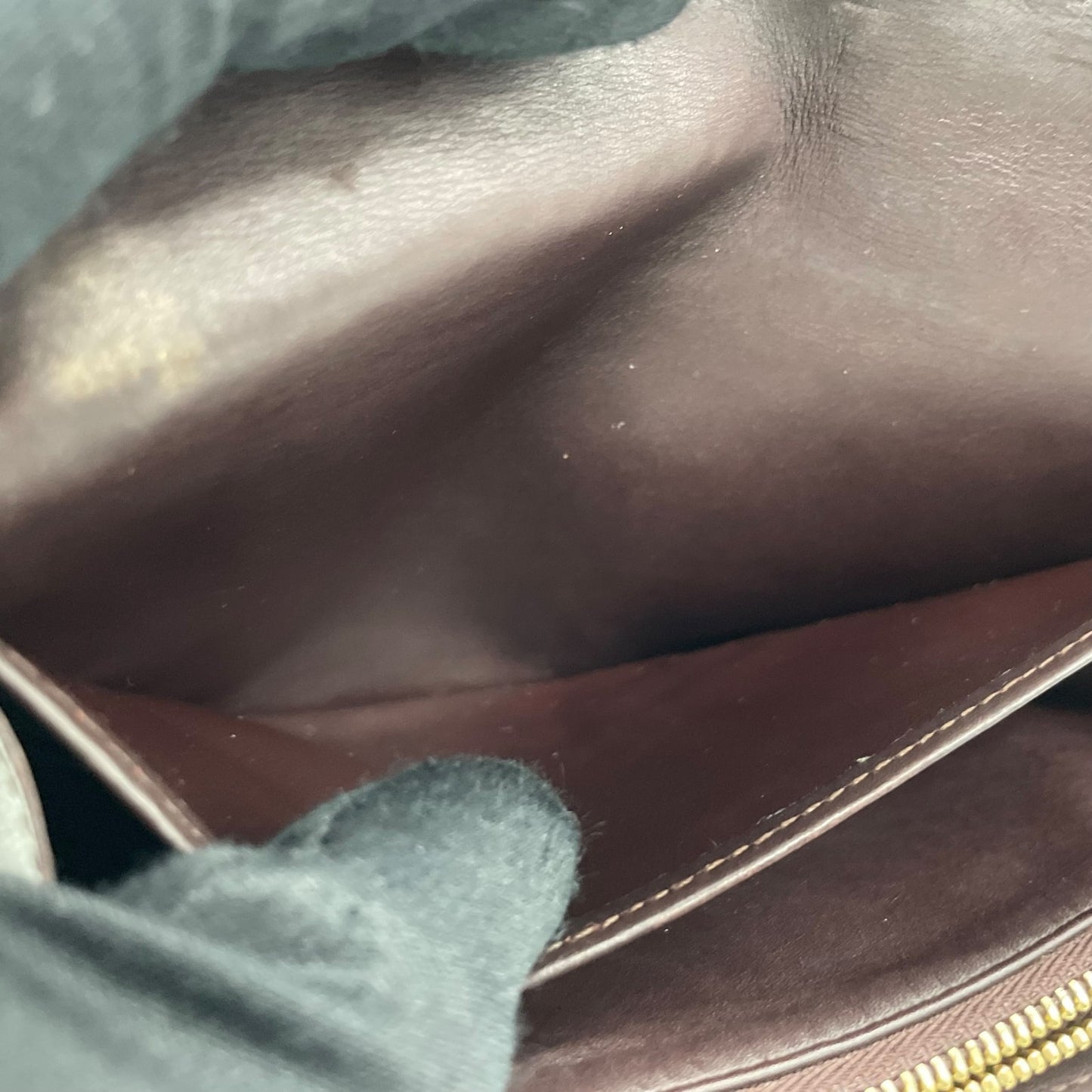 Authentic Louis Vuitton Porte-Feuille Sarah Monogram Vernis M93524 Long Wallet Amarante Patent Leather Gold Hardware Women's