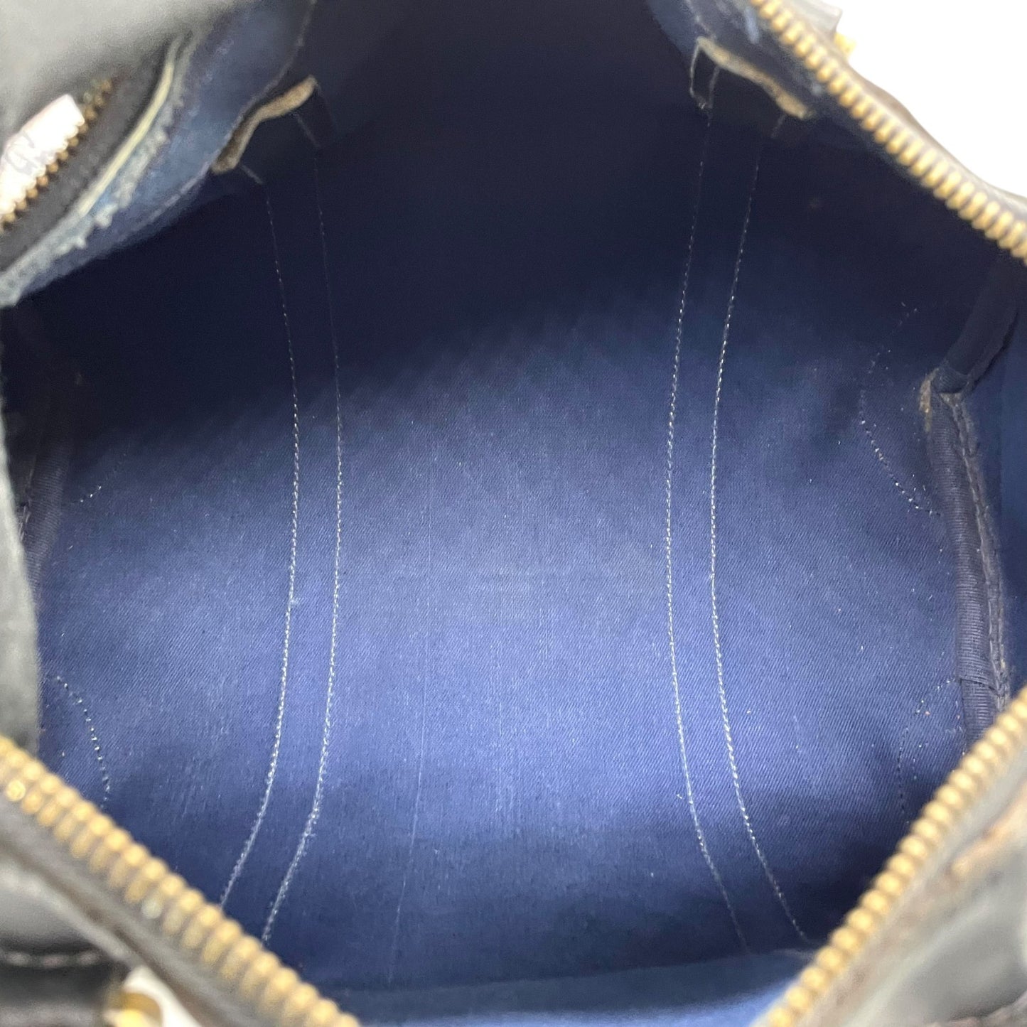 Authentic GUCCI GG Supreme Boston Bag Gray Navy PVC Leather Gold Hardware Vintage Women's Handbag GG Pattern