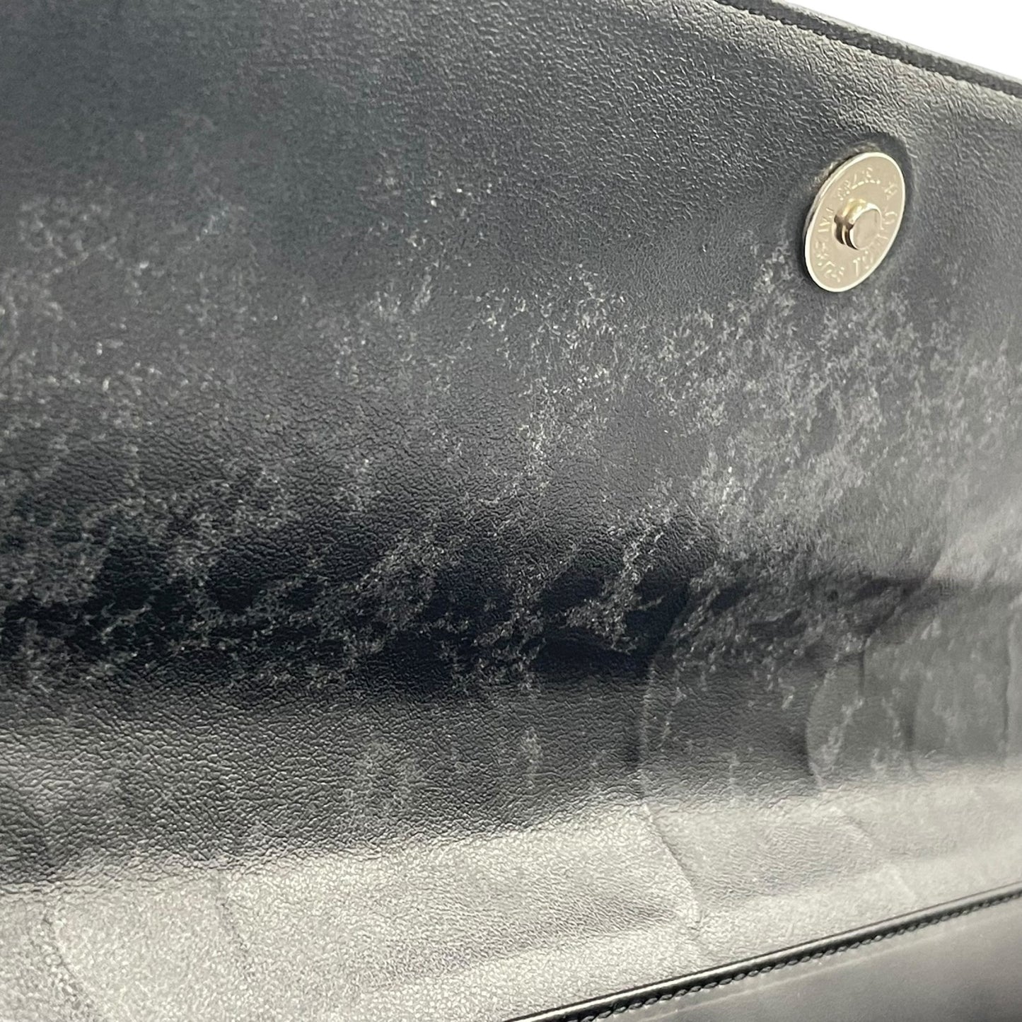 Authentic BURBERRY Black Nova Check Shadow Horse Leather Handbag Shoulder Bag Silver Hardware Women's Flap Closure