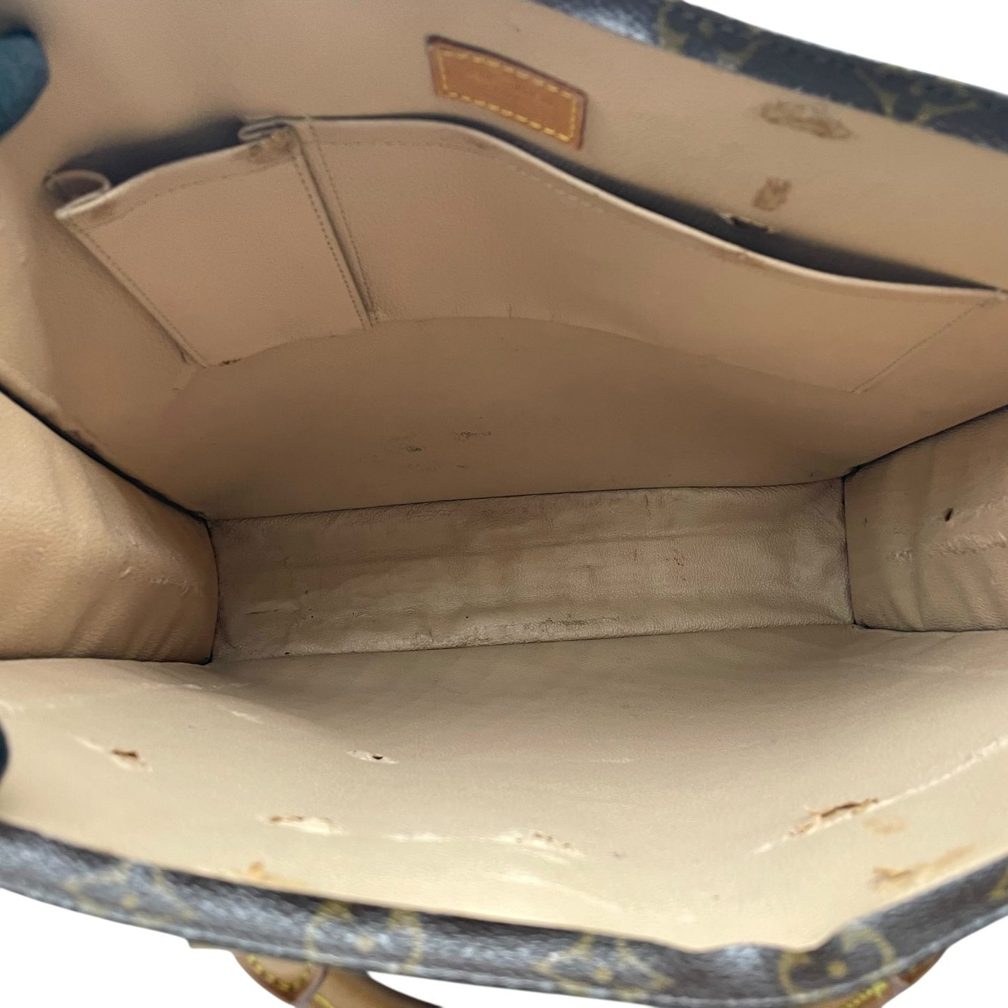 LOUIS VUITTON ルイヴィトン モノグラム サックプラ トートバッグ ハンドバッグ ショッピングバッグ M51140 茶 ブラウン ゴールド金具 PVC レザー 手提げ メンズ レディース E