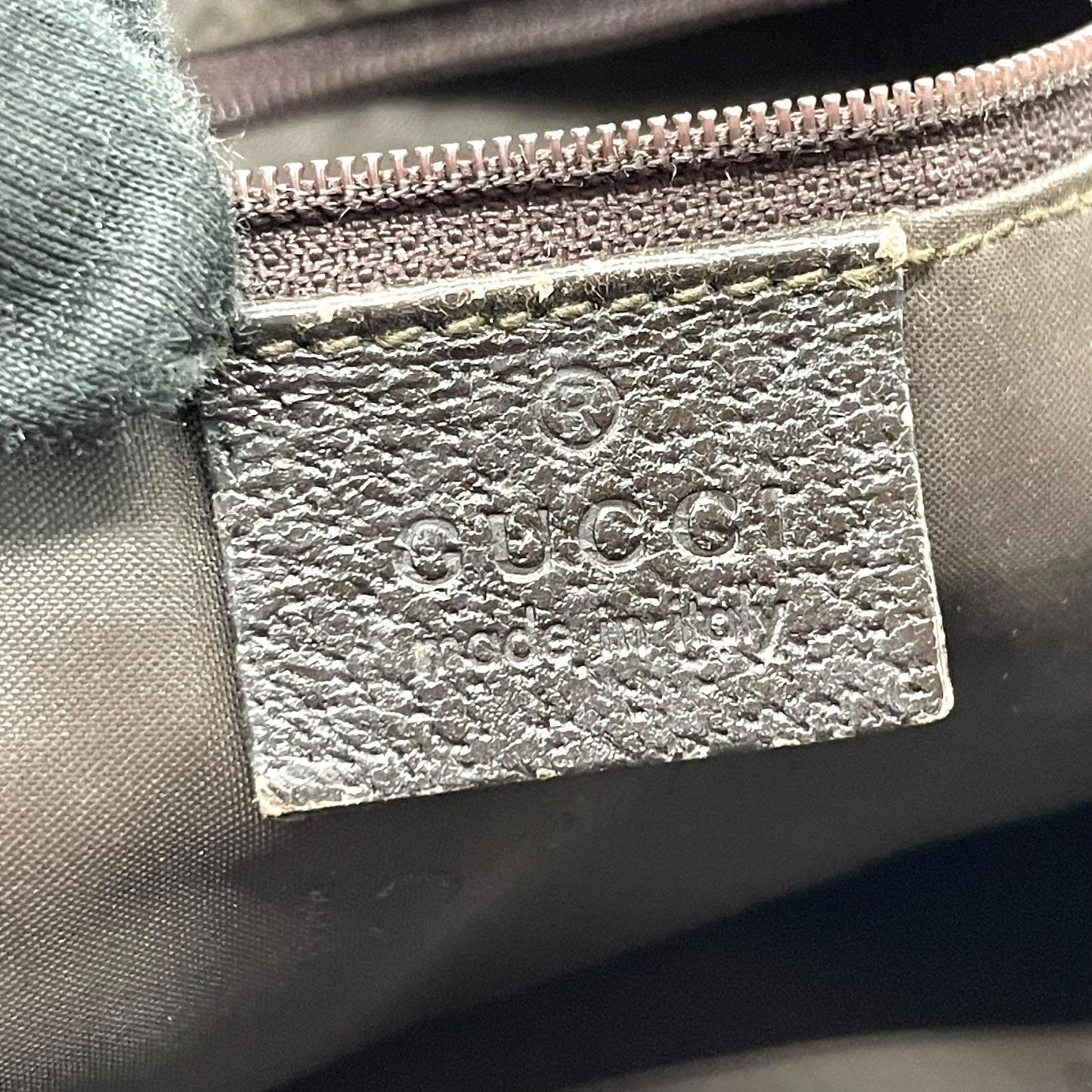 GUCCI グッチ ジャッキー ワンショルダーバッグ カーキ 茶 ブラウン キャンバス レザー シルバー金具 肩掛け可 ホーボー レディース ヴィンテージ B4