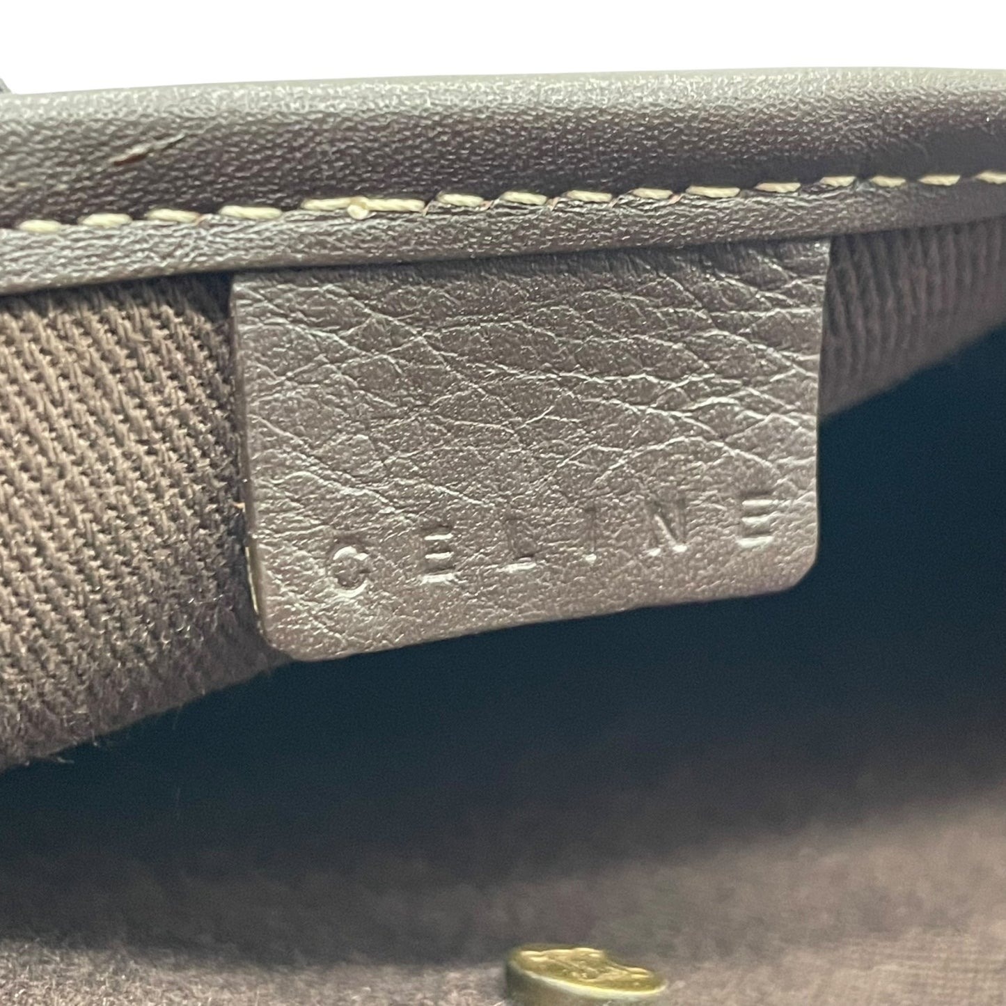 美品 CELINE セリーヌ マカダム トリオンフ ショルダーバッグ キャンバス×レザー ベージュ×ブラウン レディース ヴィンテージ 正規品 K9