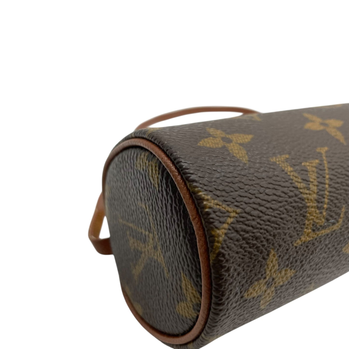 美品 ルイヴィトン モノグラム パピヨン用 ミニポーチ モノグラムキャンバス×レザー ゴールド金具 正規品 D2