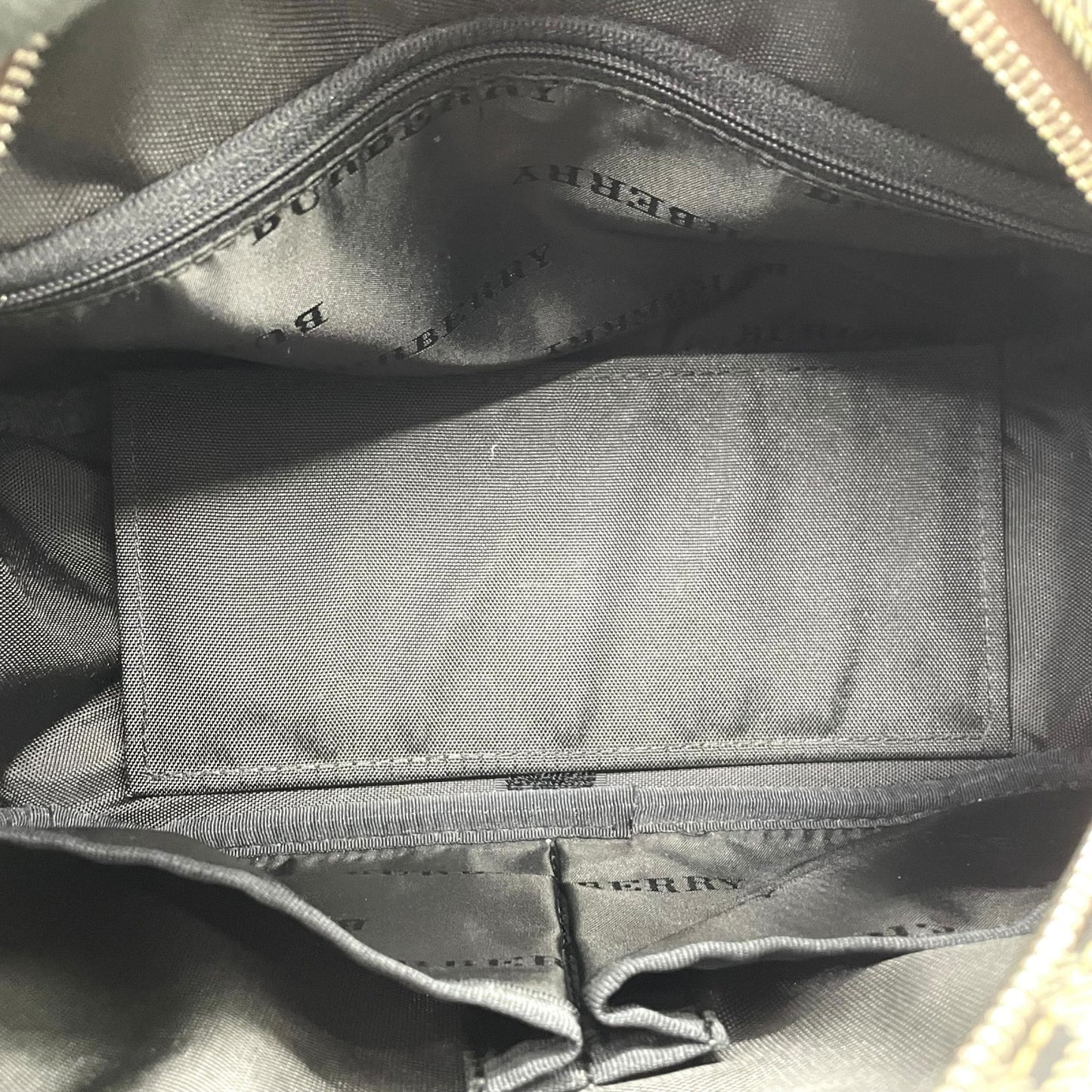 美品 BURBERRY バーバリー ノバチェック柄 ハンドバッグ ミニボストンバッグ ベージュ キャンバス×ブラウンレザー メンズ レディース ボーイズ ガールズ 旅行 ビジネス K10