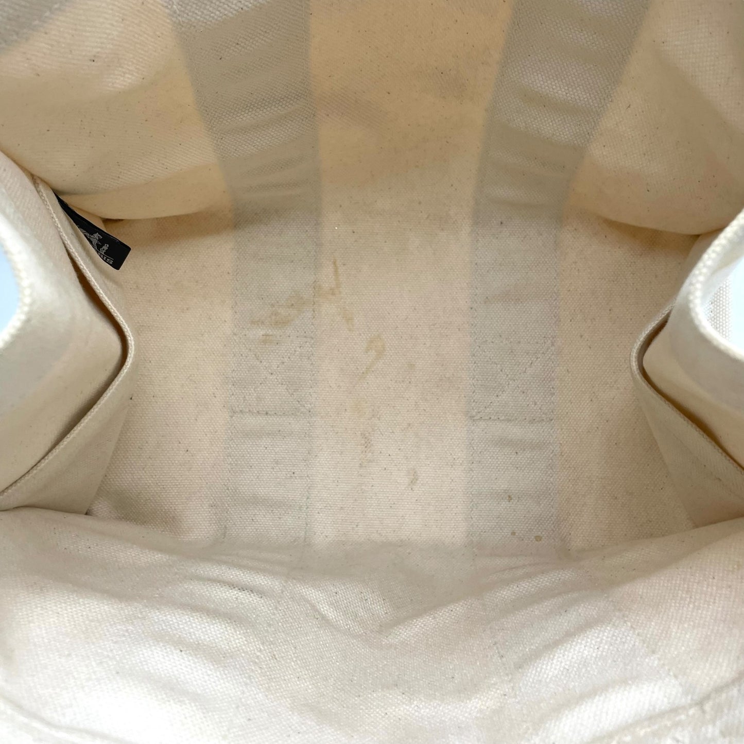 HERMES エルメス ボラボラPM ボラボラトート トートバッグ ハンドバッグ キャンバス アイボリー オレンジ シルバー金具 レディース B