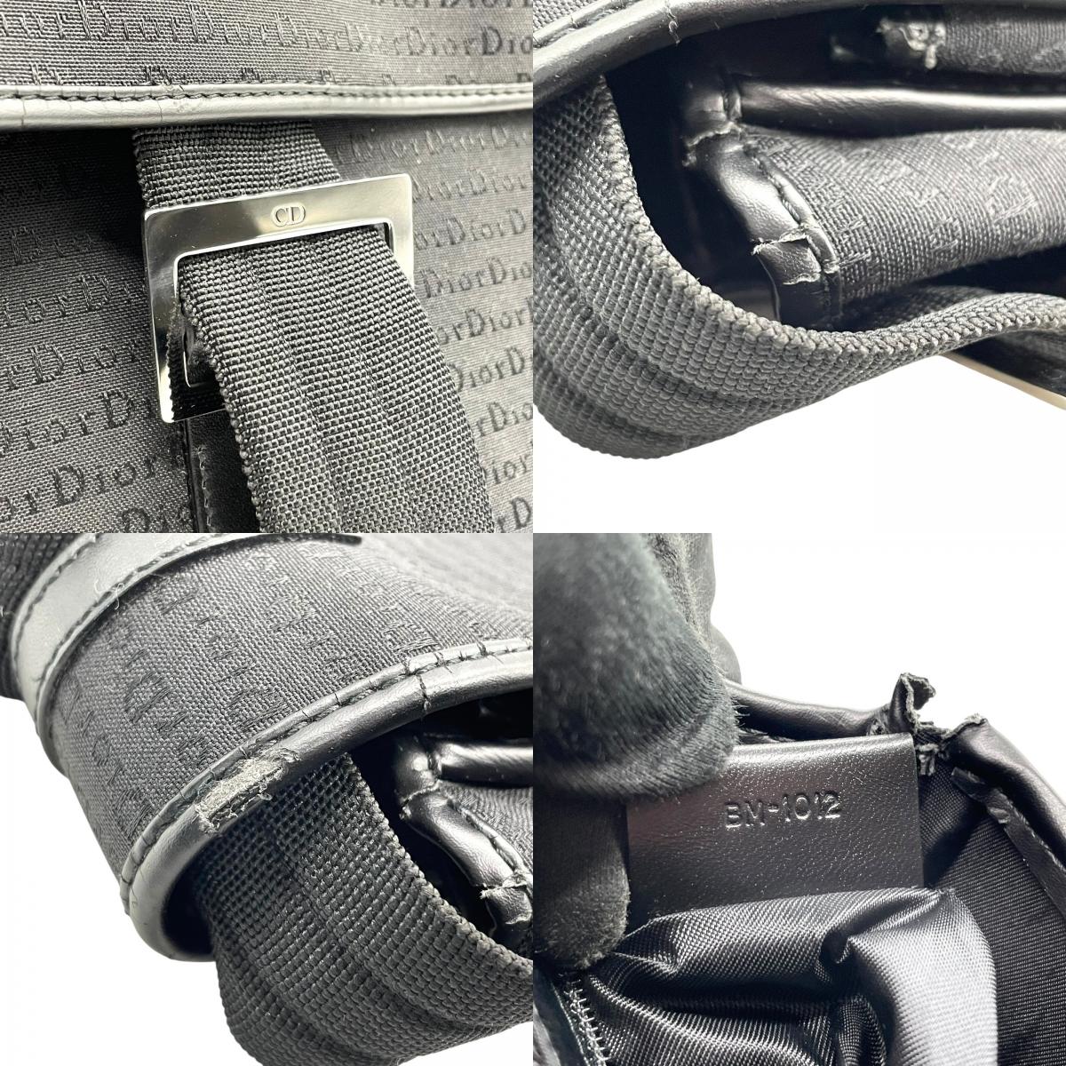 Christian Dior クリスチャン ディオール ショルダーバッグ メッセンジャーバッグ ブラック 黒 ロゴ総柄 モノグラム ビジネス メンズ レディース ユニセックス B
