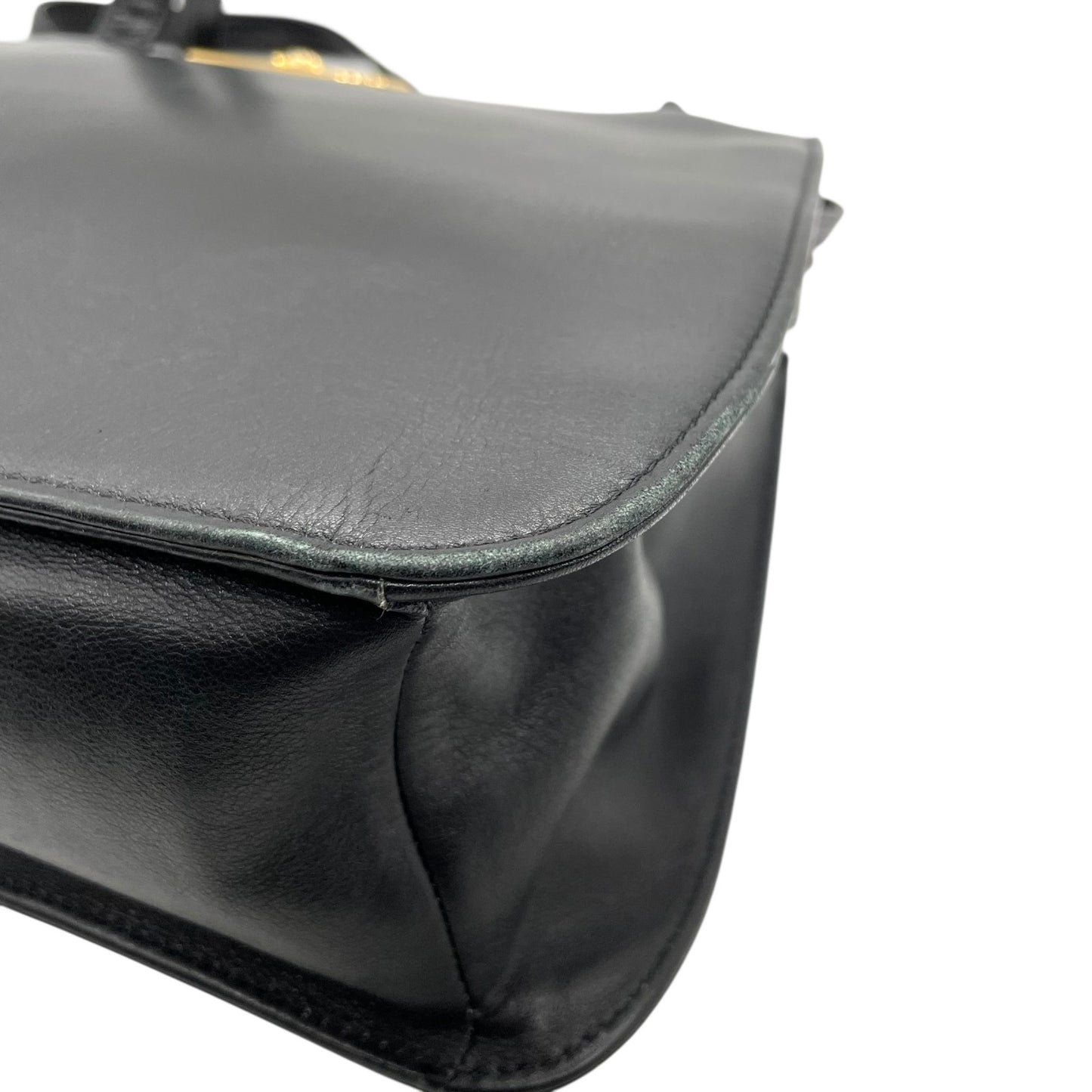 GIANNI VERSACE ジャンニ ヴェルサーチ ワンショルダー ショルダーバッグ メデューサ レザー 黒 ブラック ゴールド金具 肩掛け可 ファスナー開閉 レディース ヴィンテージ Z3