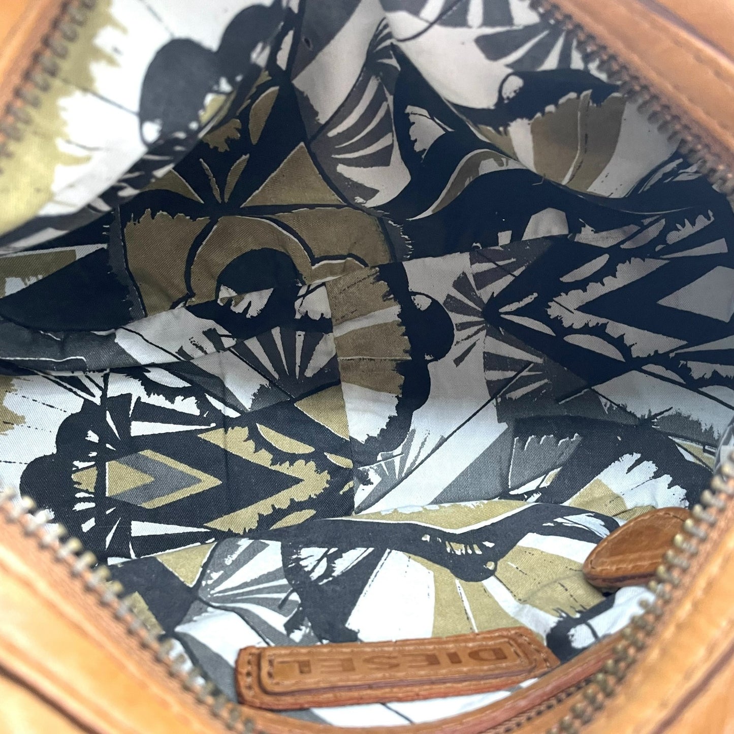 ディーゼル DIESEL ボストンバッグ レザー ブラウン 茶色 ロゴ型押し ヴィンテージ Y2K 00s vintage S84