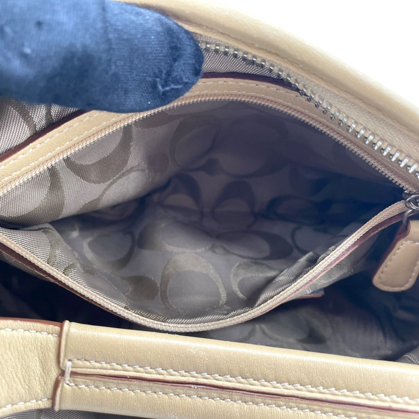 コーチ COACH レザー ホーボーバッグ ワンショルダー ベージュ ショルダーバッグ レディース U2 Y2K 00s