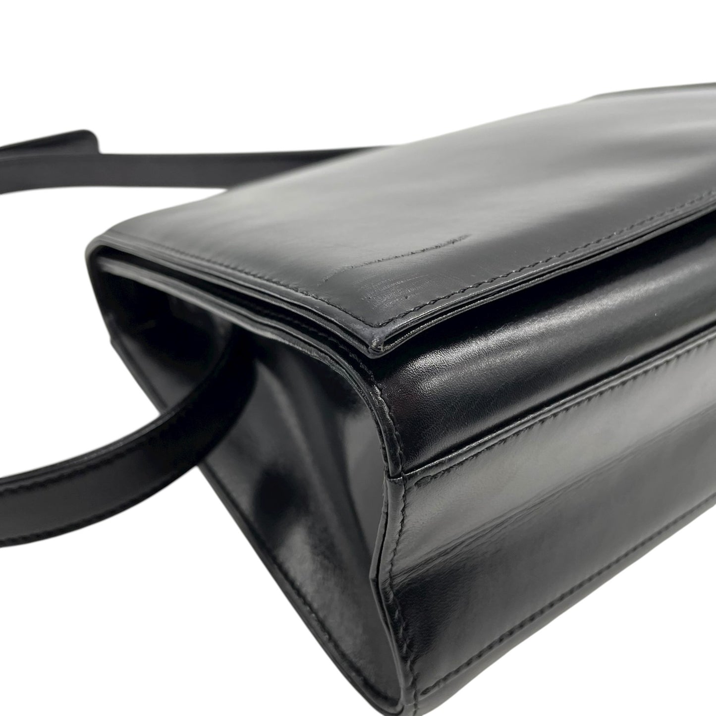 ジバンシィ GIVENCHY ジバンシー ショルダーバッグ レザー 黒 ブラック ゴールド金具 ロゴ ヴィンテージ C5