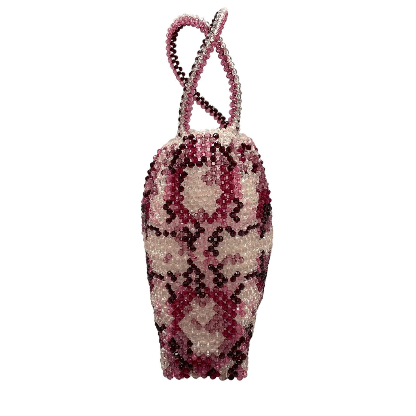 極美品 アンテプリマ ANTEPRIMA ワイヤーバッグ ビーズ ハンドバッグ ピンク系 グラデーション フラワー 花柄 クリスタル レディース U4