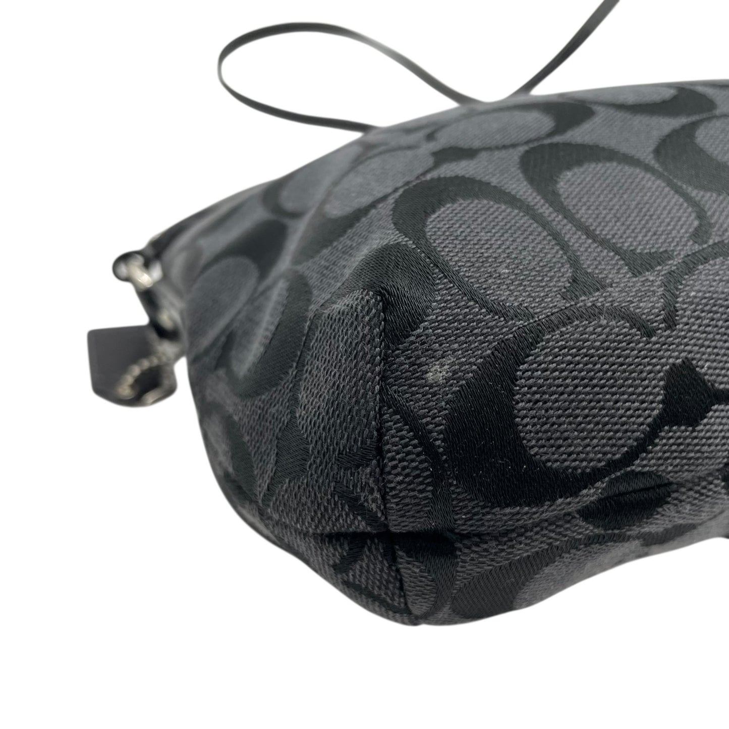 美品 コーチ COACH ソーホー シグネチャー ショルダーバッグ 黒 ブラック レザー キャンバス バックルデザイン S18