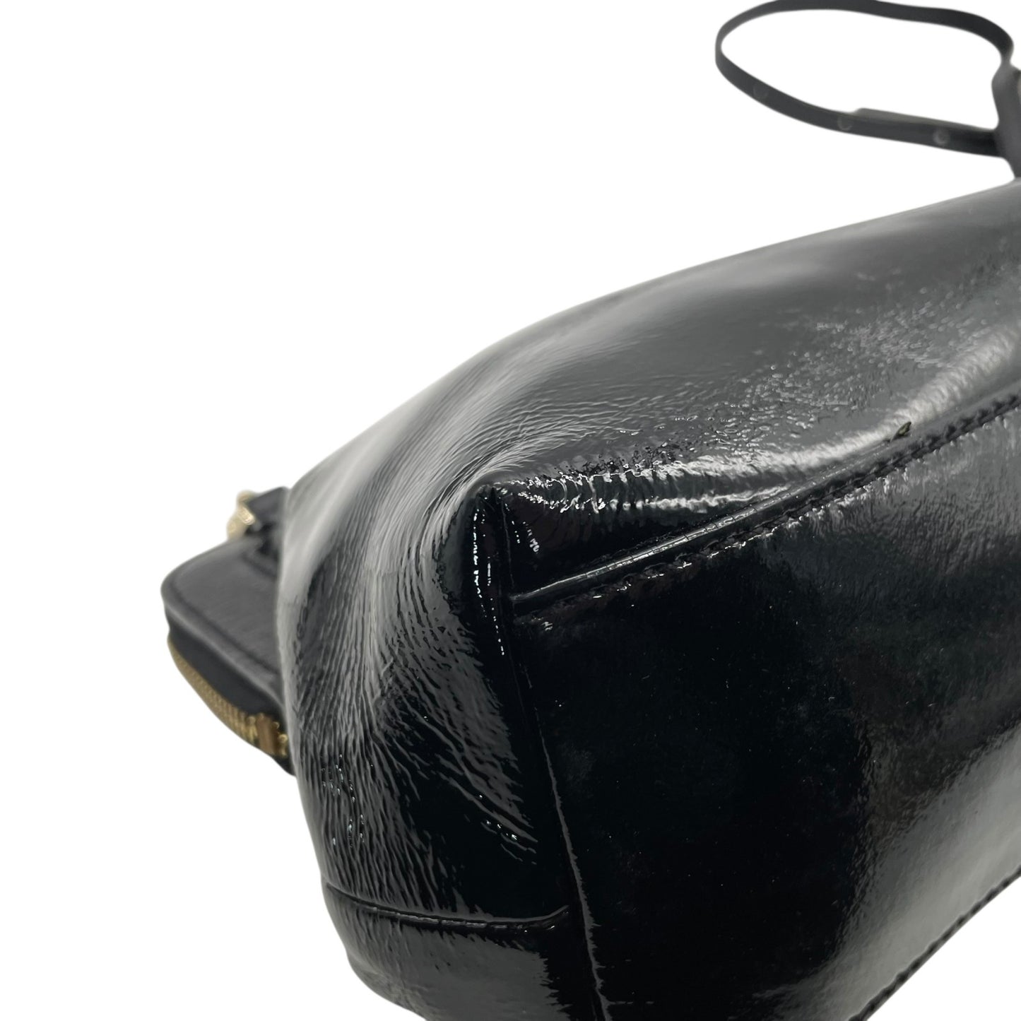 ケイトスペード kate spade ヴェリーゼ ショルダーバッグ エナメル レザー 黒 ブラック ゴールド金具 ロゴ 斜め掛け可 ポシェット レディース U6