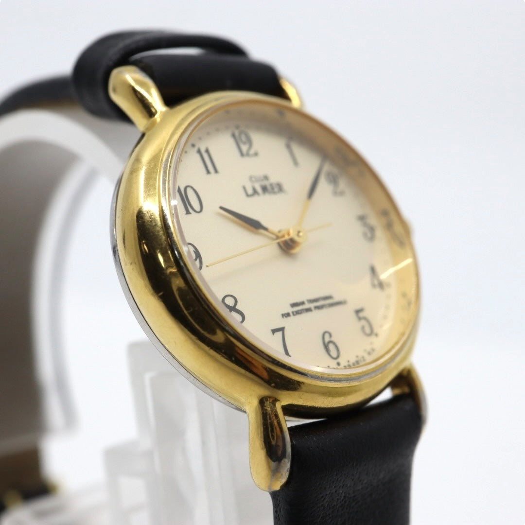 【美品/電池交換済/新品ベルト】 citizen シチズン クラブラメール 腕時計 2931-293177 レディース クオーツ ゴールド アナログ クラシックデザイン ヴィンテージ ドレスウォッチ アイボリー文字盤 エレガント 上品 クリーニング済み G3