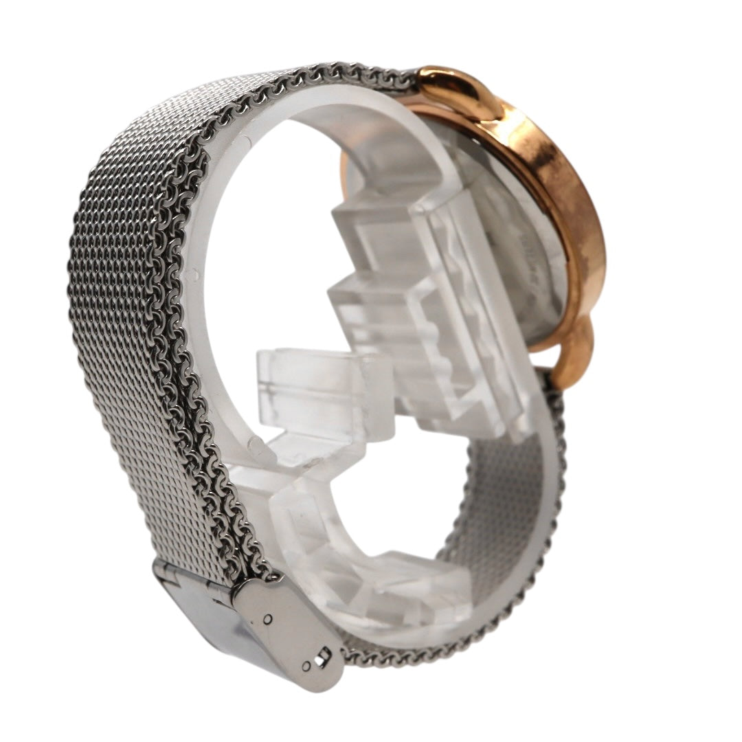 美品 電池交換済 コーチ 腕時計 CA.105.7.95.1319 レディース クオーツ シグネチャー柄文字盤 ピンクゴールド シルバー コンビカラー メッシュベルト エレガント フェミニン ドレスウォッチ クリーニング済み G3