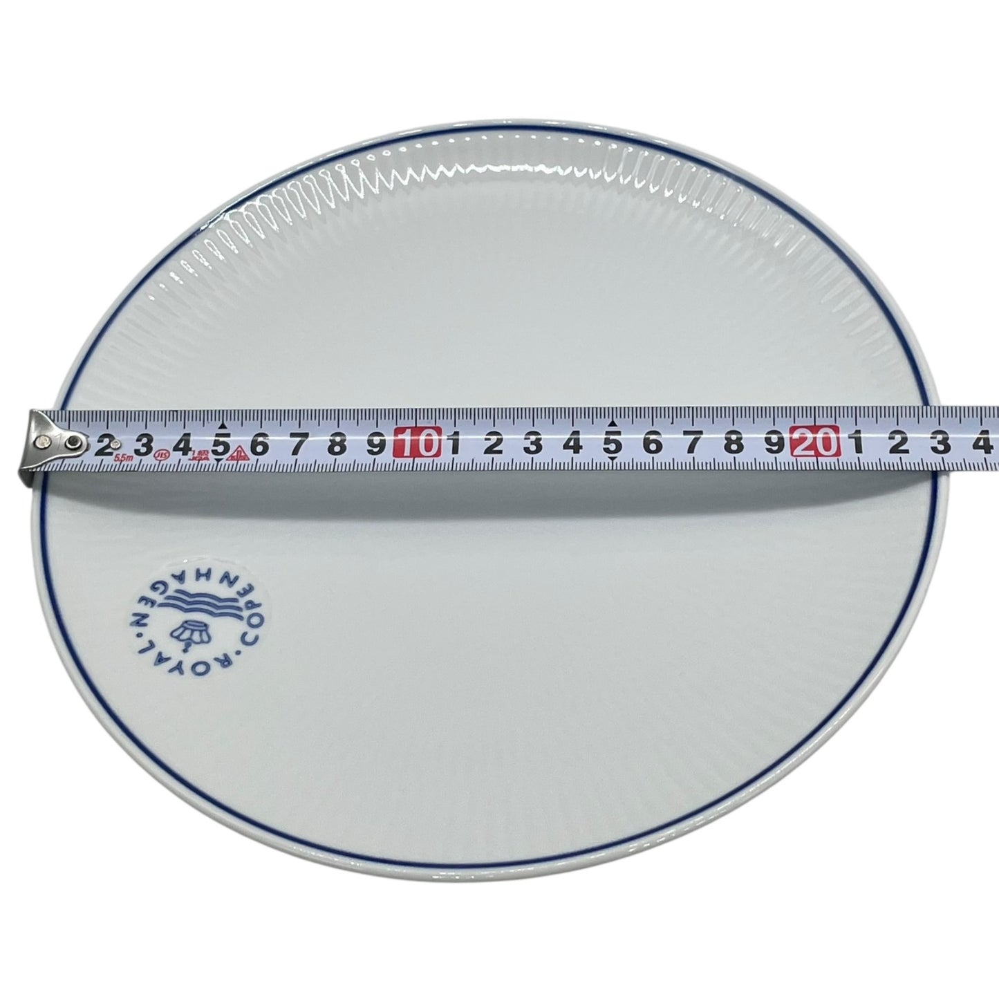 未使用 美品 Royal Copenhagen ロイヤルコペンハーゲン ブルーライン 丸皿 クーププレート 23cm 2枚セット 食器 箱付き