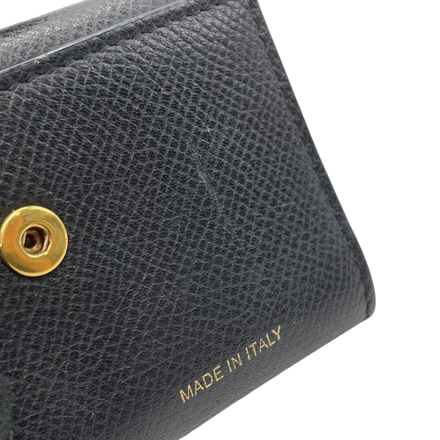 美品 CELINE セリーヌ 6連キーケース 黒 ブラック 水色 ブルー バイカラー レザー 本革 ゴールド金具 フィービー期 M2