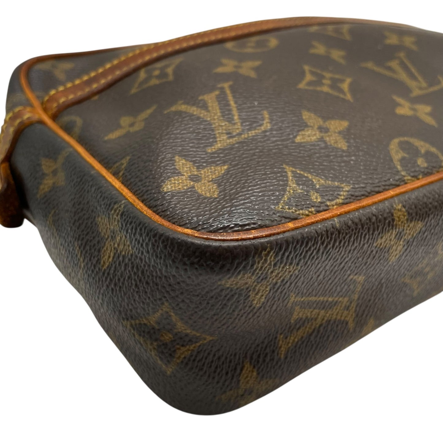 LOUIS VUITTON ルイヴィトン モノグラム コンピエーニュ セカンドバッグ クラッチバッグ PVC レザー M51847 茶 ブラウン ゴールド金具 メンズ W3