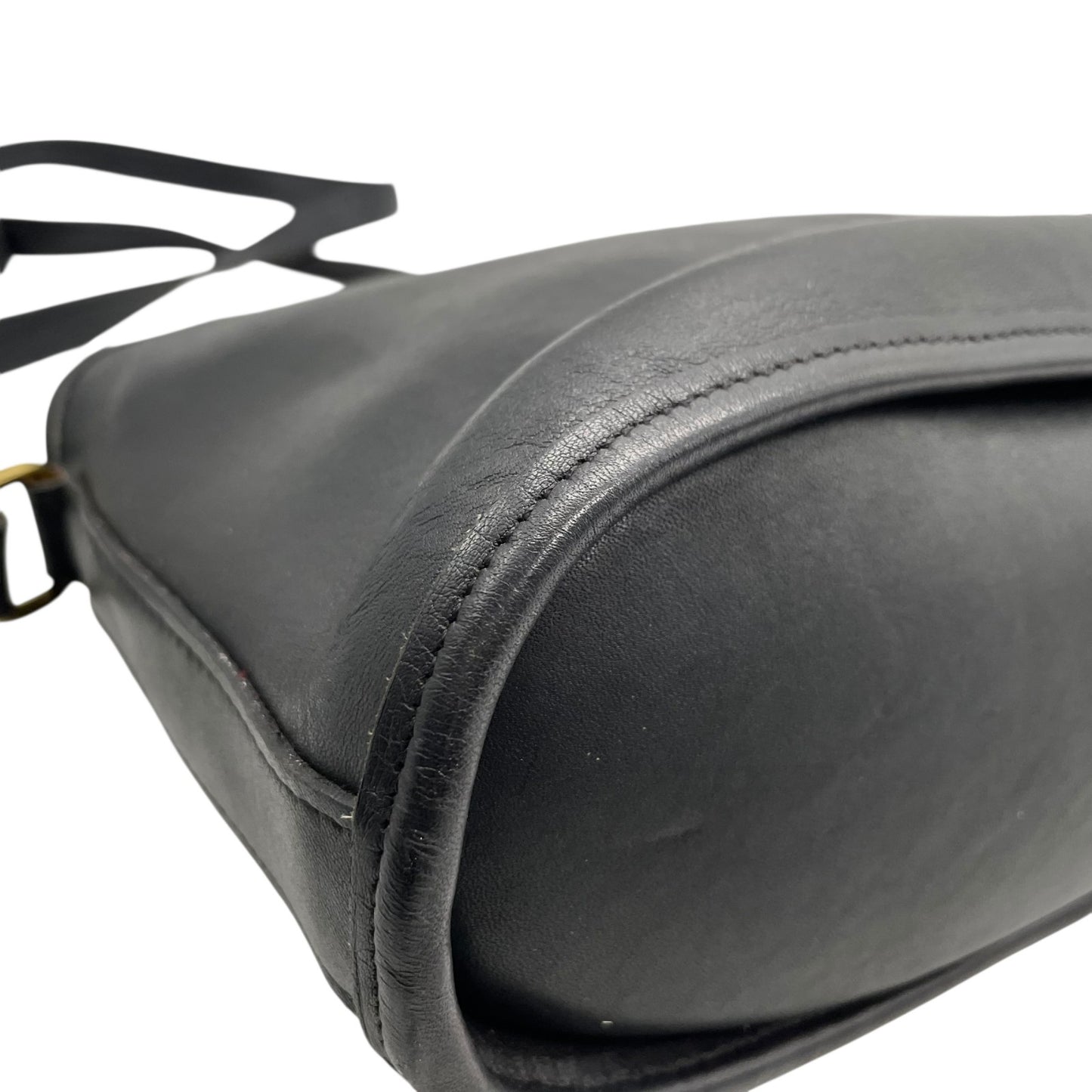 希少 COACH オールドコーチ ヴィンテージ ショルダーバッグ 黒 ブラック 本革 グラブタンレザー USA製 斜め掛け クロスボディ ゴールド金具 9976 レディース U10