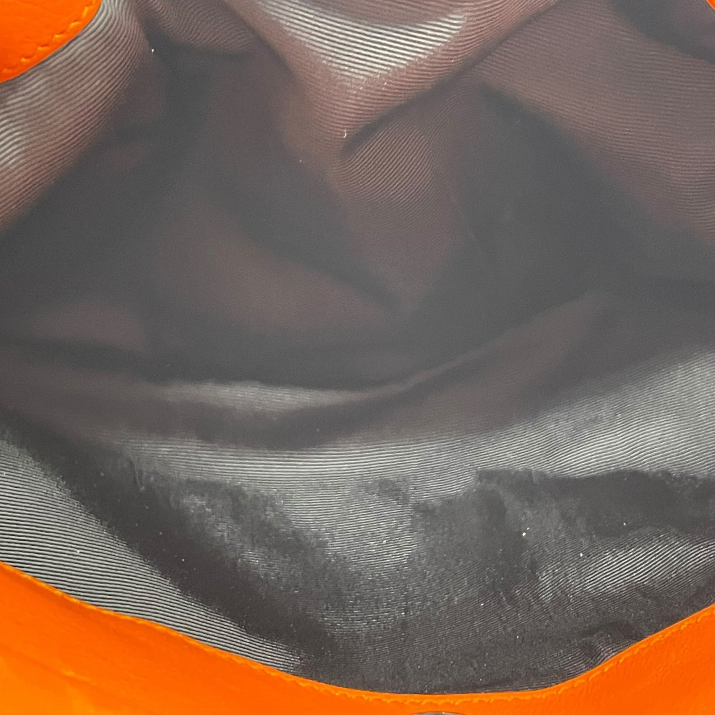 美品 Salvatore Ferragamo フェラガモ ヴァラリボン ハンドバッグ オレンジ レザー シルバー金具 レディース ヴィンテージ A