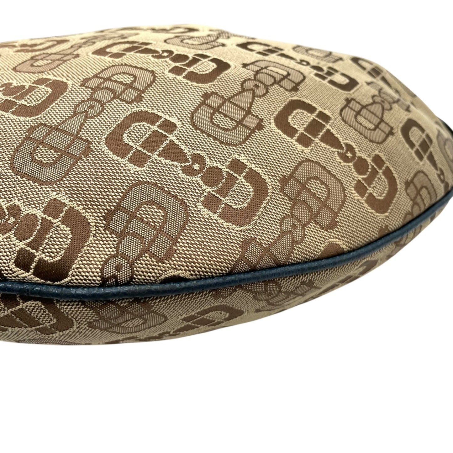 GUCCI グッチ ホースビット柄 ショルダーバッグ ワンショルダー ハンドバッグ キャンバス ブラウン ゴールド金具 Y2K C3