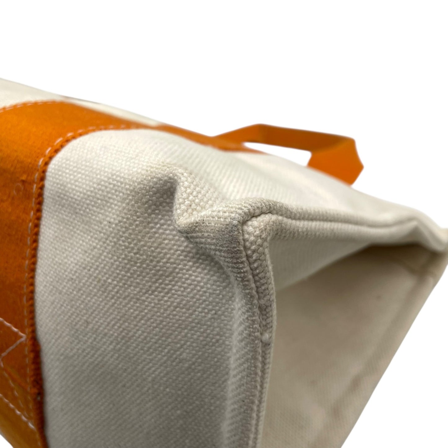 HERMES エルメス ボラボラPM ボラボラトート トートバッグ ハンドバッグ キャンバス アイボリー オレンジ シルバー金具 レディース B