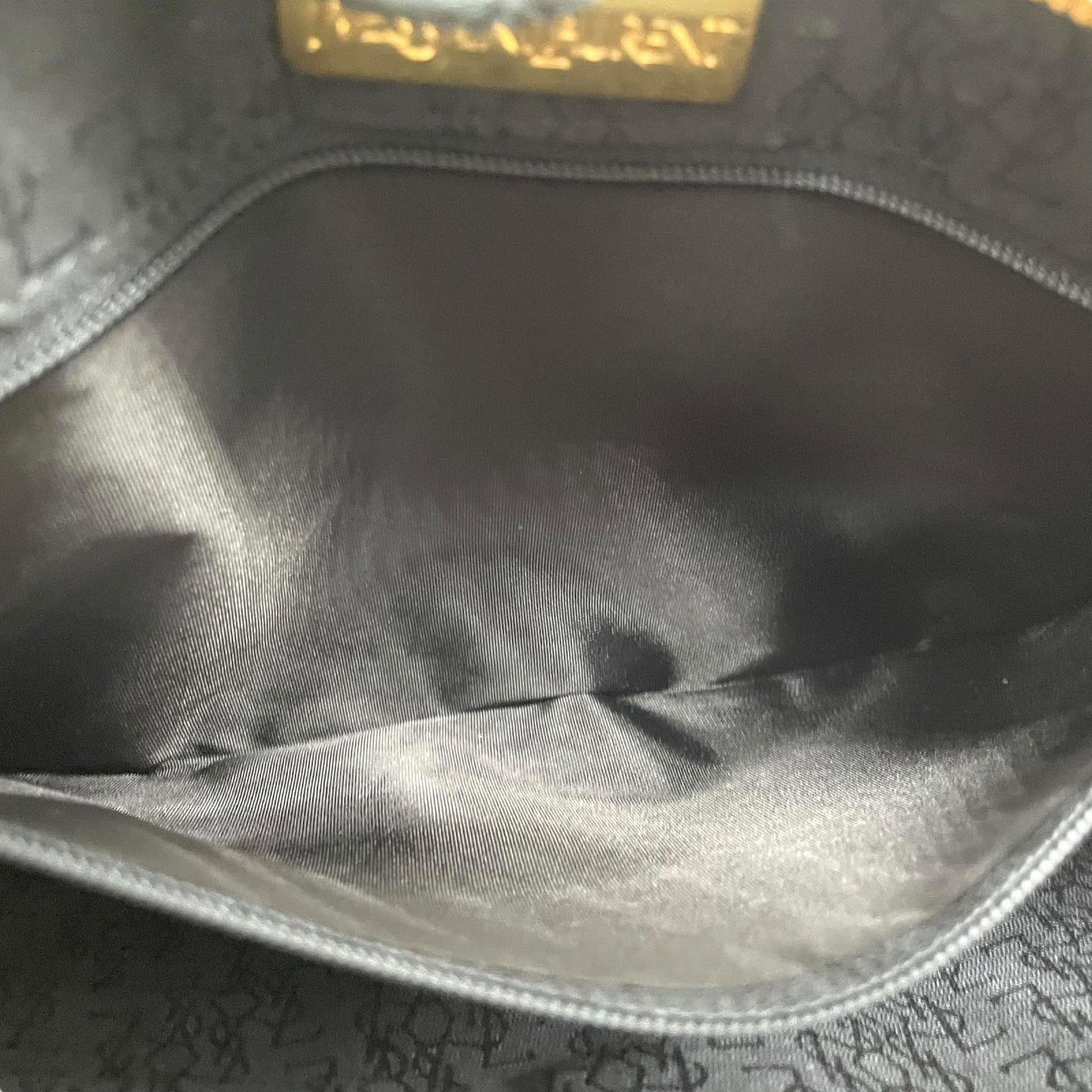 美品 Yves Saint Laurent イヴ サンローラン クラッチバッグ YSLロゴ 紺 ネイビー キャメル ブラウン PVC レザー ゴールド金具 ファスナー開閉 フラップ メンズ レディース ヴィンテージ B3