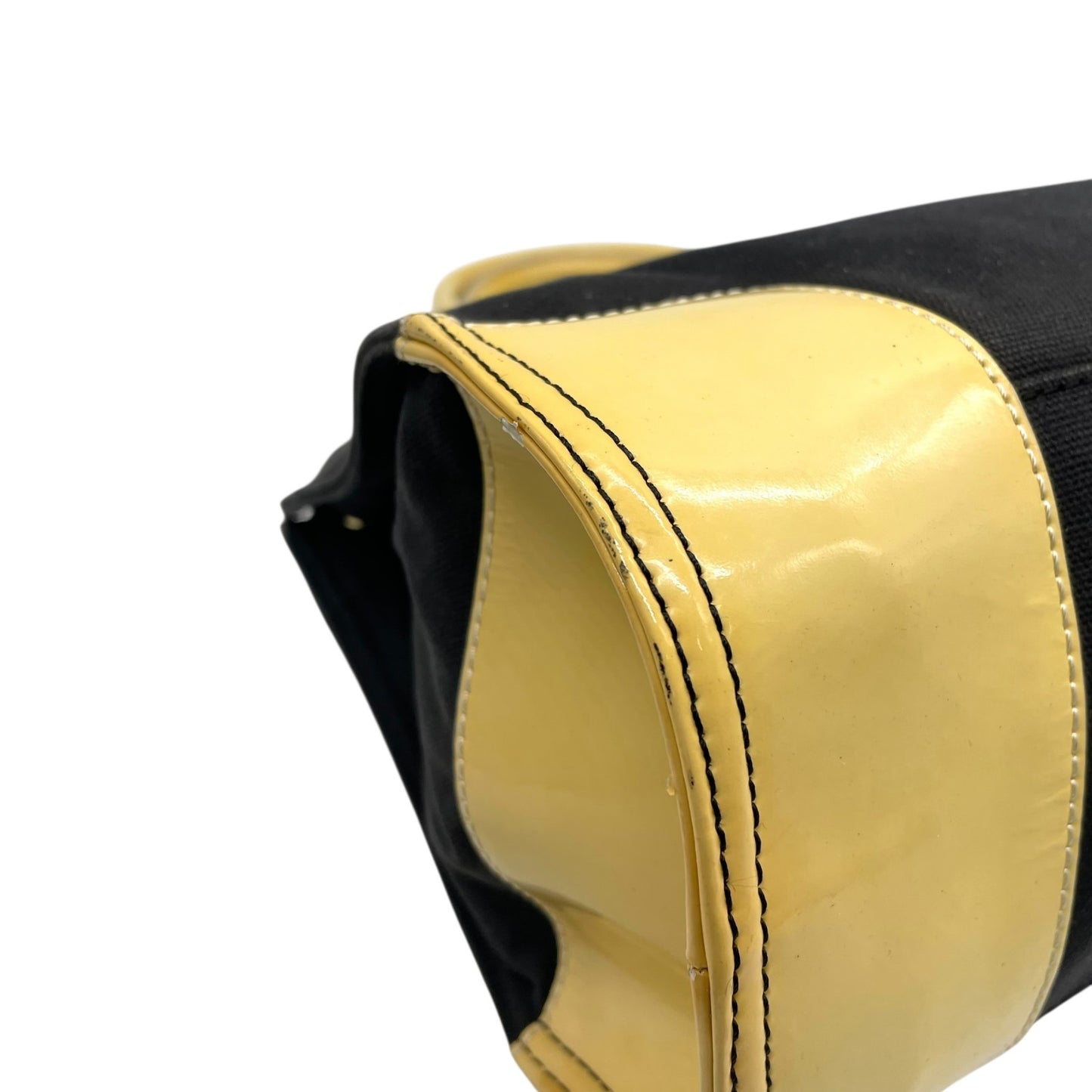 Tory Burch トリーバーチ トートバッグ エラ ロゴパッチ ビッグロゴ ダブルT 黒 ブラック×ベージュ キャンバス U8