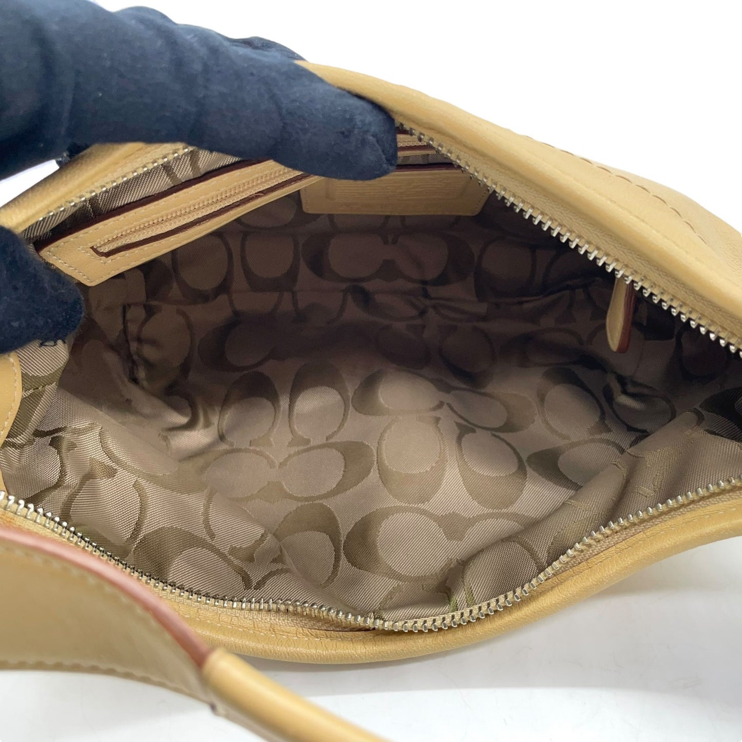 コーチ COACH レザー ホーボーバッグ ワンショルダー ベージュ ショルダーバッグ レディース U2 Y2K 00s