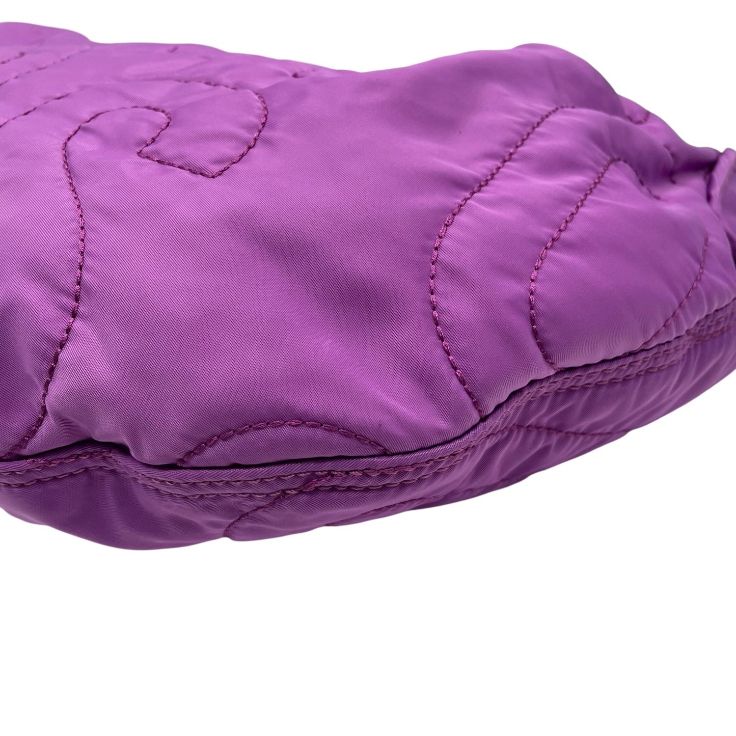 美品 マークバイマークジェイコブス MARC BY MARC JACOBS ナイロン キルティング ショルダーバッグ ハンドバッグ ワンショルダー 紫 パープル T4