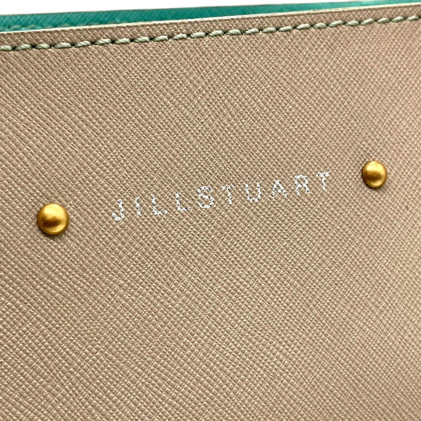 美品 ジルスチュアート JILLSTUART トートバッグ ショルダーバッグ 肩掛け 2WAY バイカラー ゴールド ポーチ付き ベージュ×ミントグリーン D2
