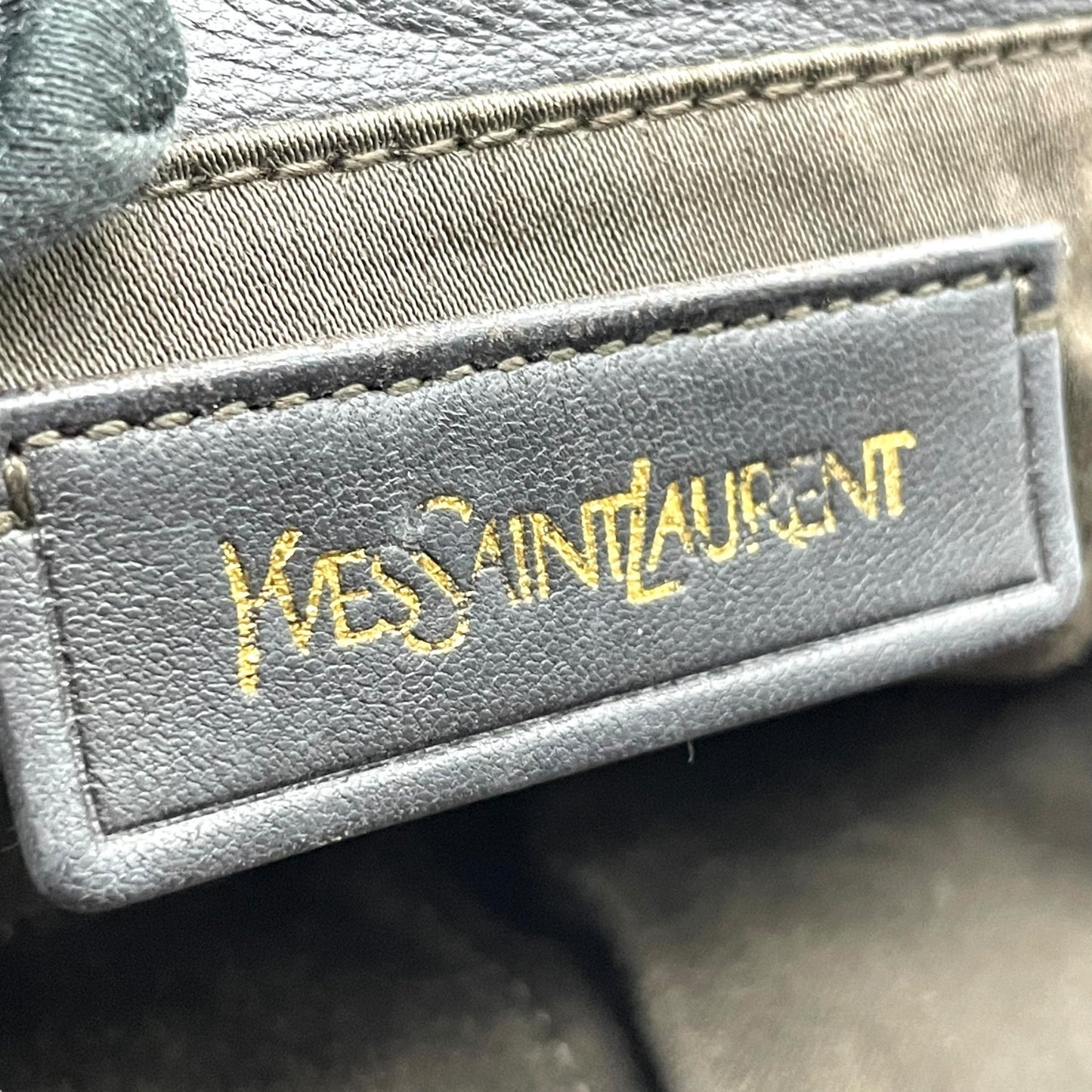 イヴサンローラン YSL ボストンバッグ Yライン パテントレザー ハンドバッグ キャメル ゴールド金具 ロゴ刻印 A2