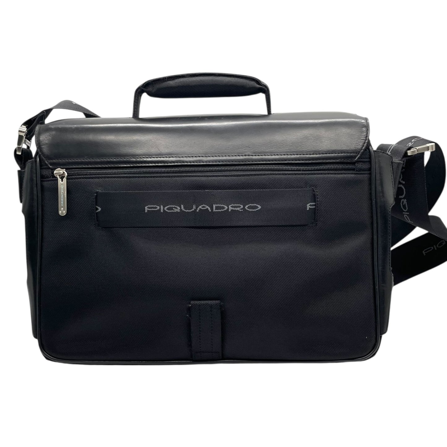 ピクアドロ Piquadro ビジネスバッグ ショルダーバッグ ナイロン×レザー 黒 ブラック メンズ 通勤 2WAY イタリア製 E