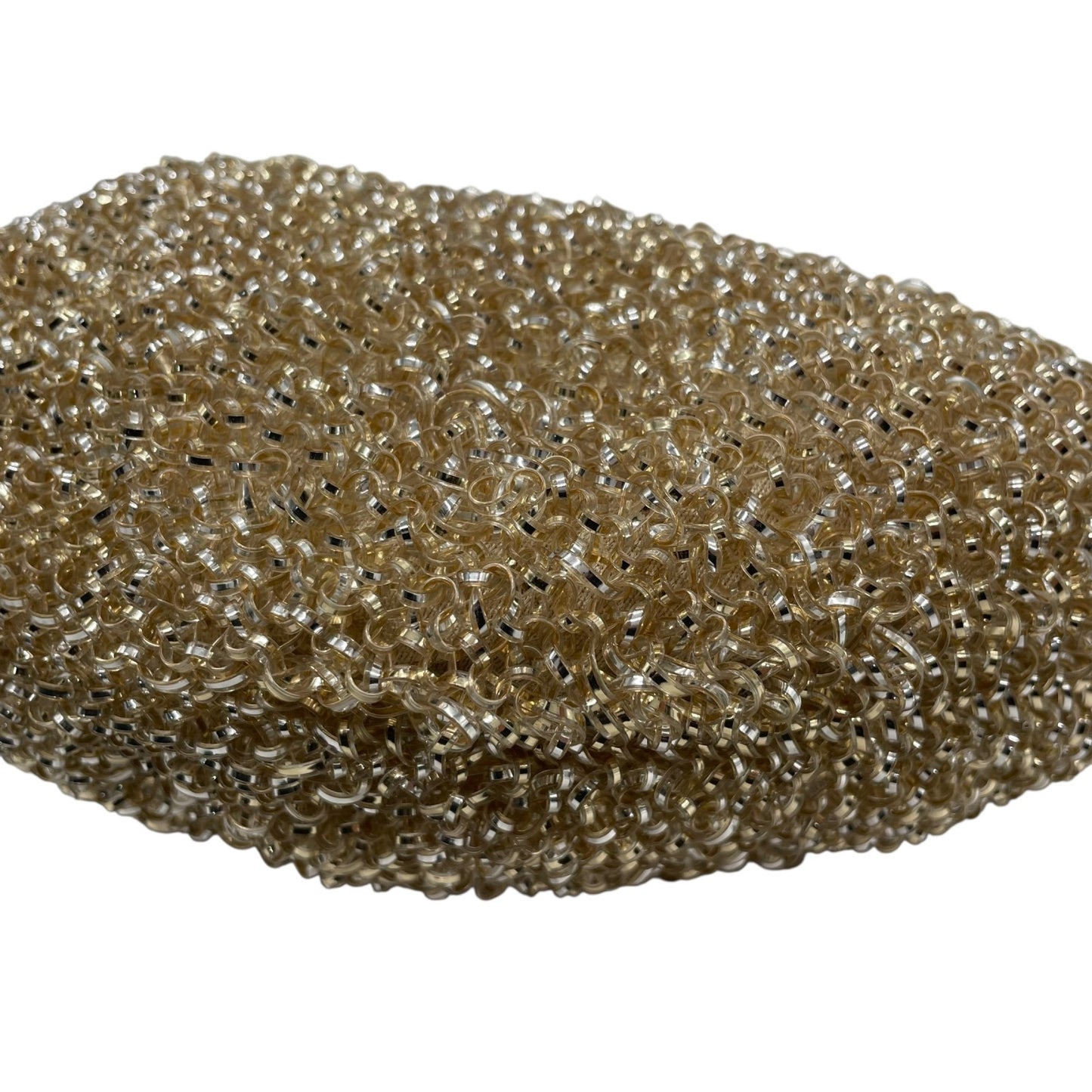 美品 アンテプリマ ANTEPRIMA ワイヤーバッグ ハンドバッグ チェーンストラップ ゴールド ベージュ 半月型 ハーフムーン 手提げ レディース E6