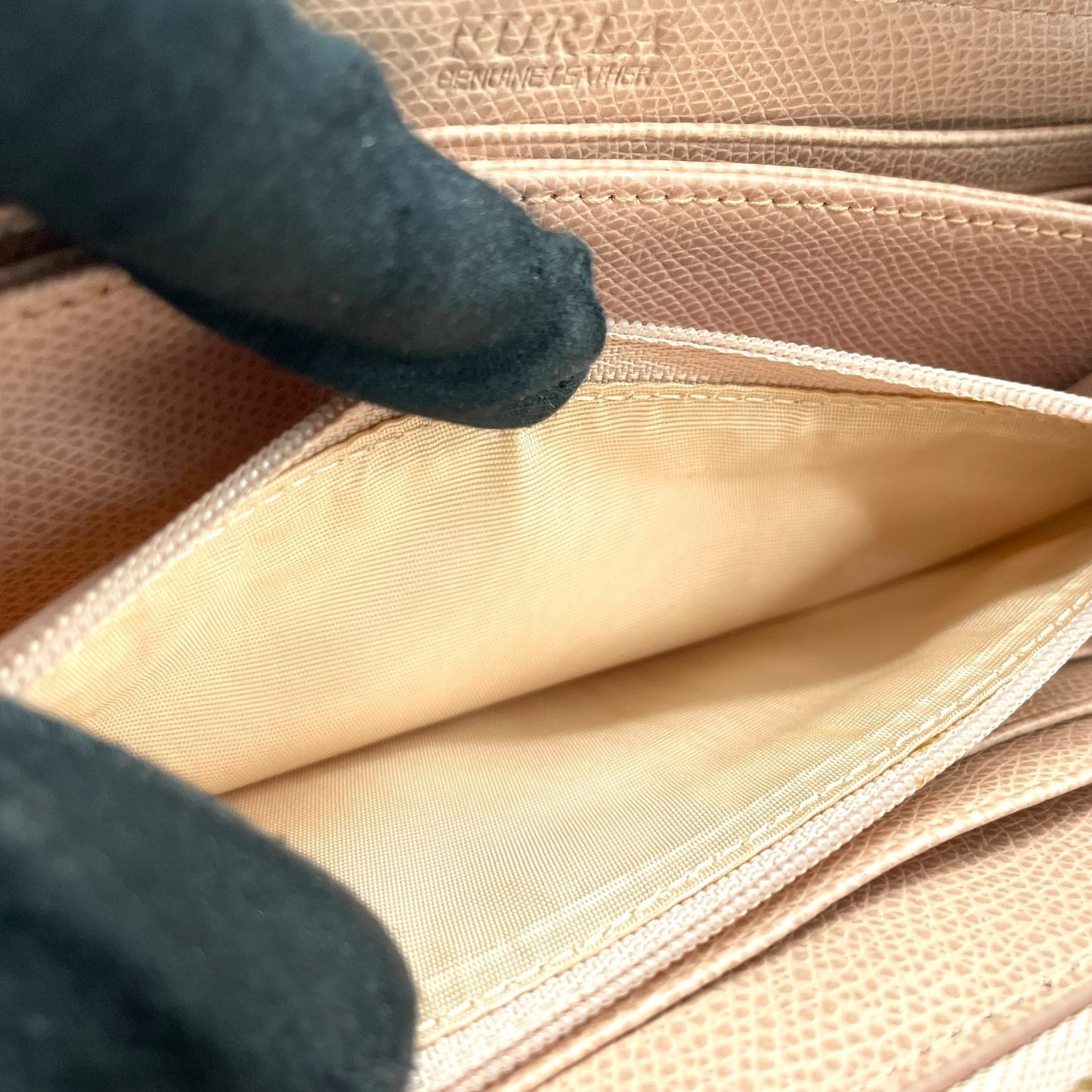 未使用級 美品 フルラ FURLA 長財布 バビロン リボンモチーフ ピンク レザー ラウンドファスナー ラウンドジップ 5