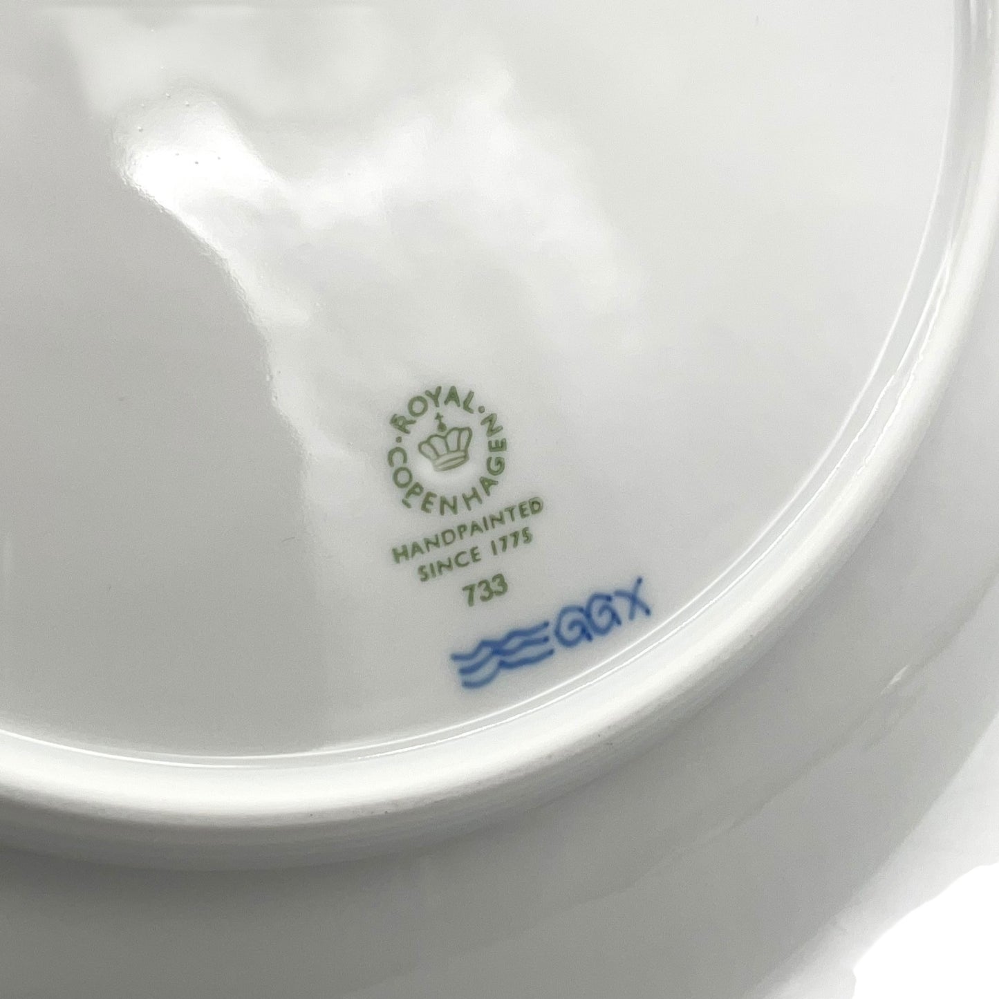 未使用 美品 Royal Copenhagen ロイヤルコペンハーゲン ブルーライン 丸皿 クーププレート 23cm 2枚セット 食器 箱付き