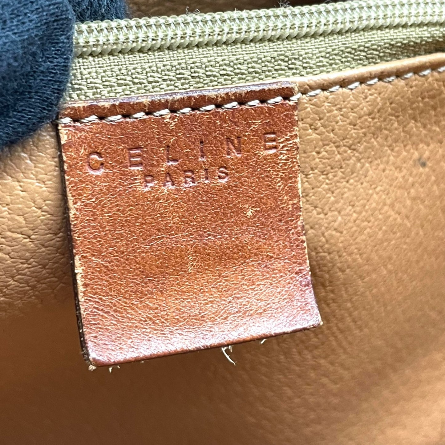 CELINE セリーヌ ヴィンテージ マカダム トートバッグ PVC レザー ブラウン トリオンフ 金具 90s イタリア製 ショルダー可 オールドセリーヌ K9