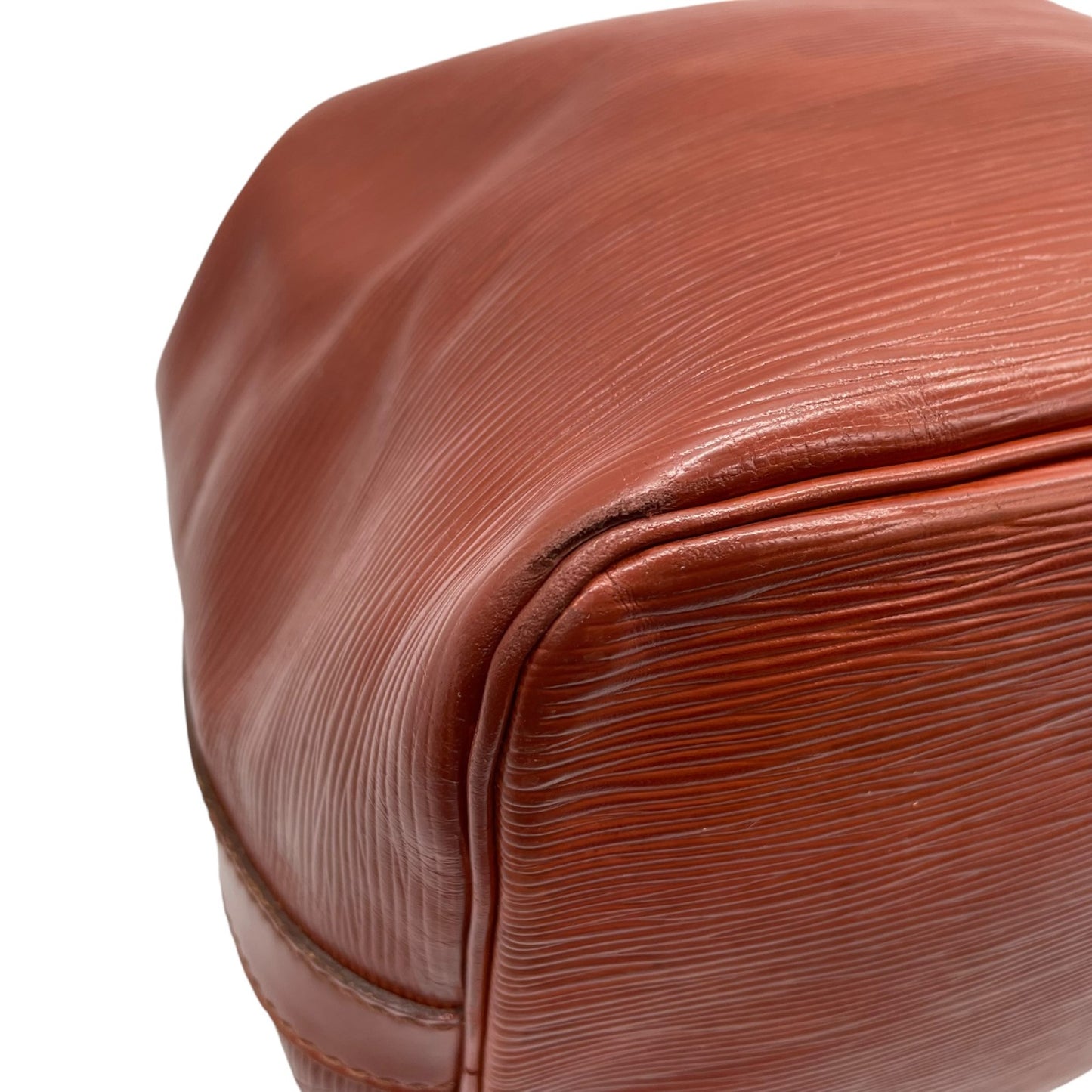 ルイヴィトン エピ プチノエ レディース ショルダーバッグ 巾着 レザー ブラウン ゴールド金具 ファスナーポケット F